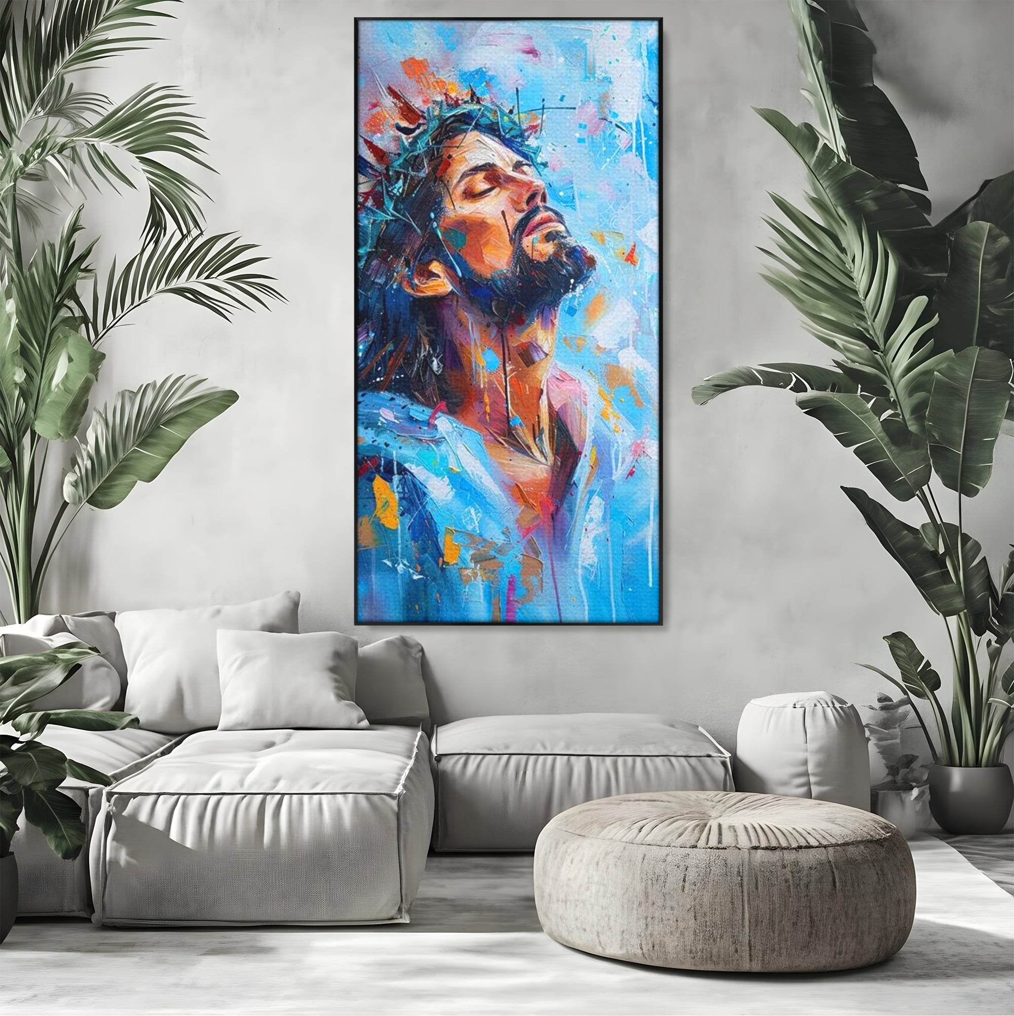 Tablou Canvas Premium LuxCanva® H1043, Coroana Sperantei, Iisus, Credinta, Speranta, Mantuire, Har, Emotie, Coroana de Spini, Arta Religioasa, Living, Dormitor