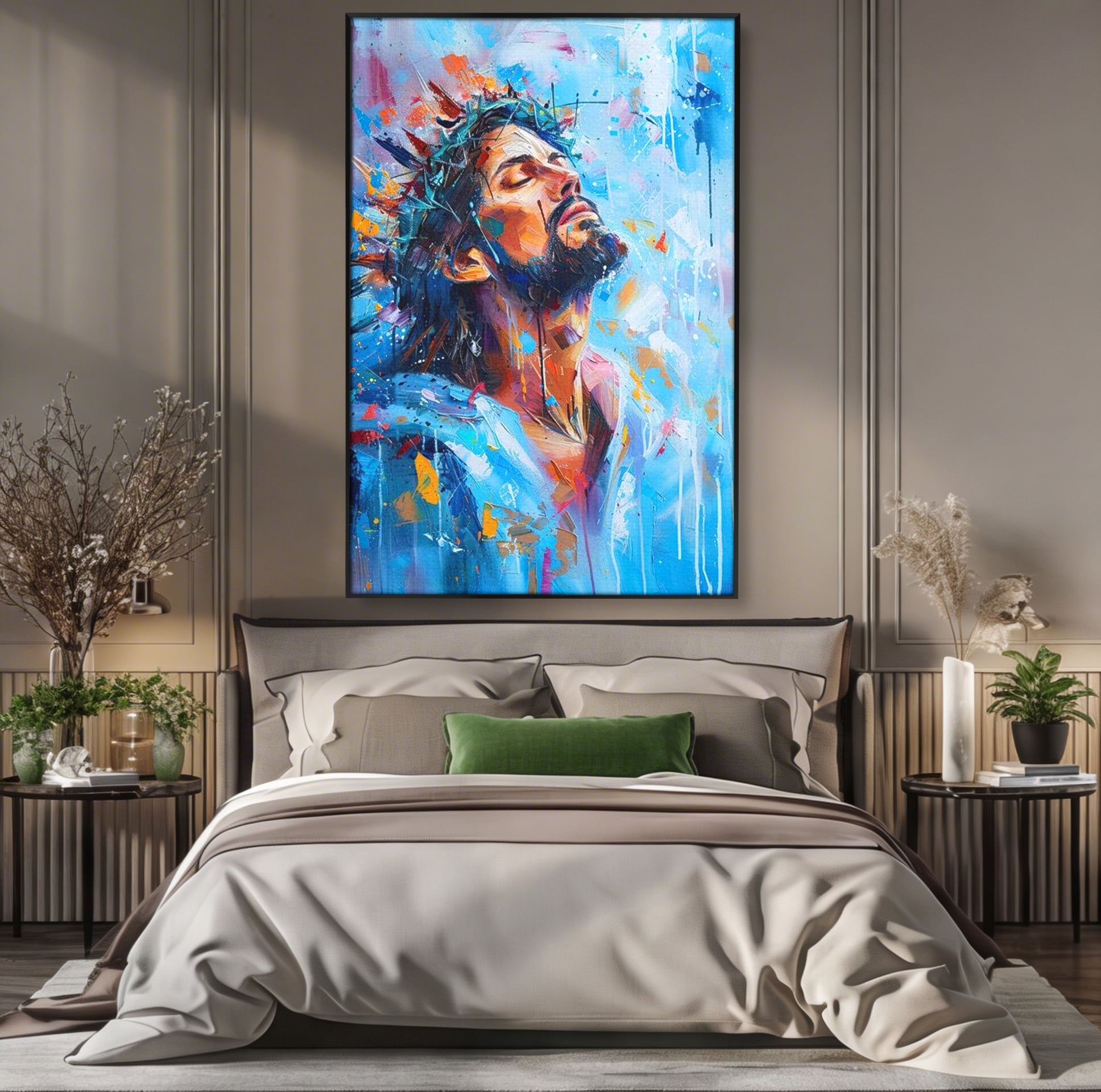 Tablou Canvas Premium LuxCanva® H1043, Coroana Sperantei, Iisus, Credinta, Speranta, Mantuire, Har, Emotie, Coroana de Spini, Arta Religioasa, Living, Dormitor