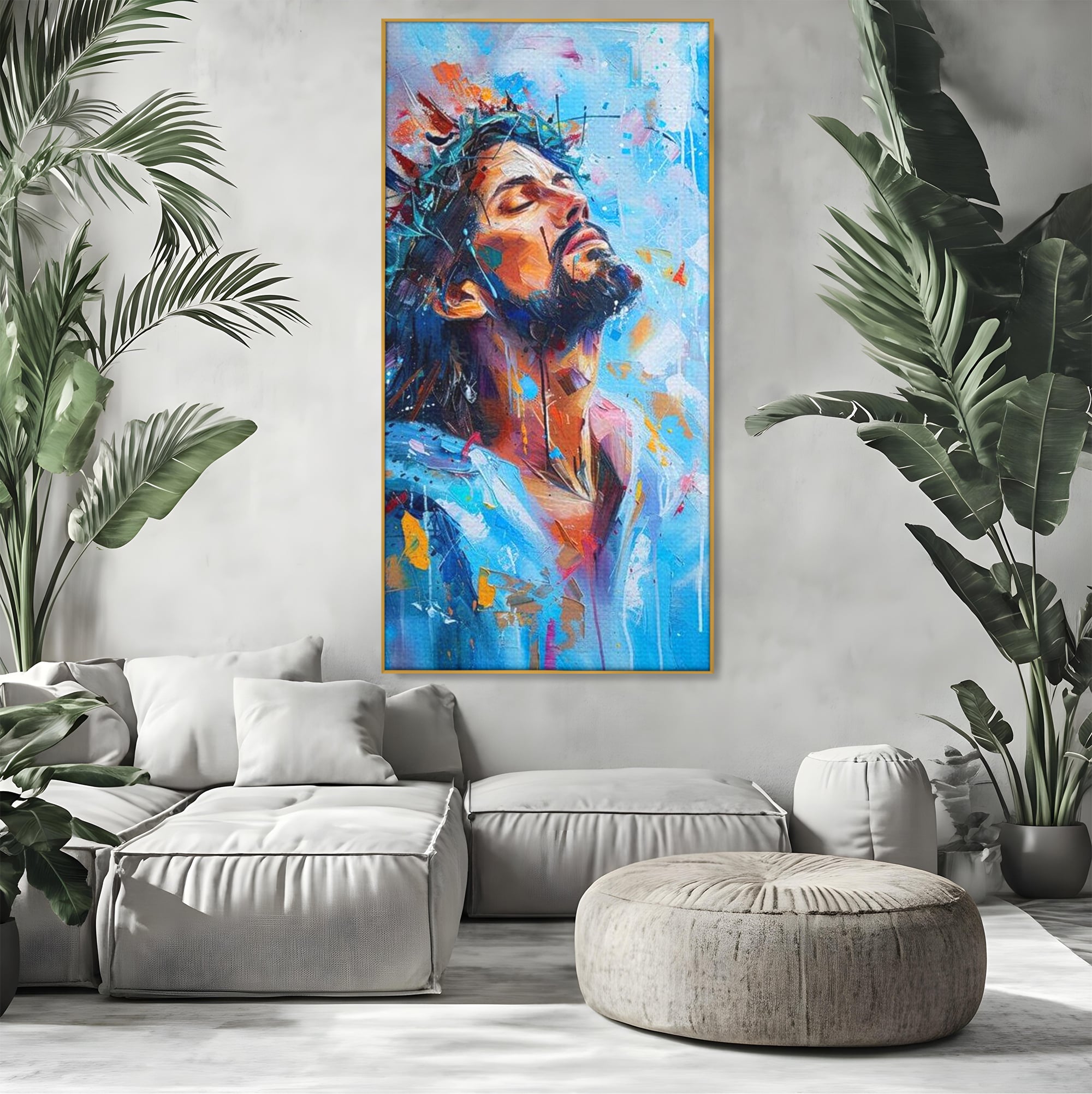 Tablou Canvas Premium LuxCanva® H1043, Coroana Sperantei, Iisus, Credinta, Speranta, Mantuire, Har, Emotie, Coroana de Spini, Arta Religioasa, Living, Dormitor