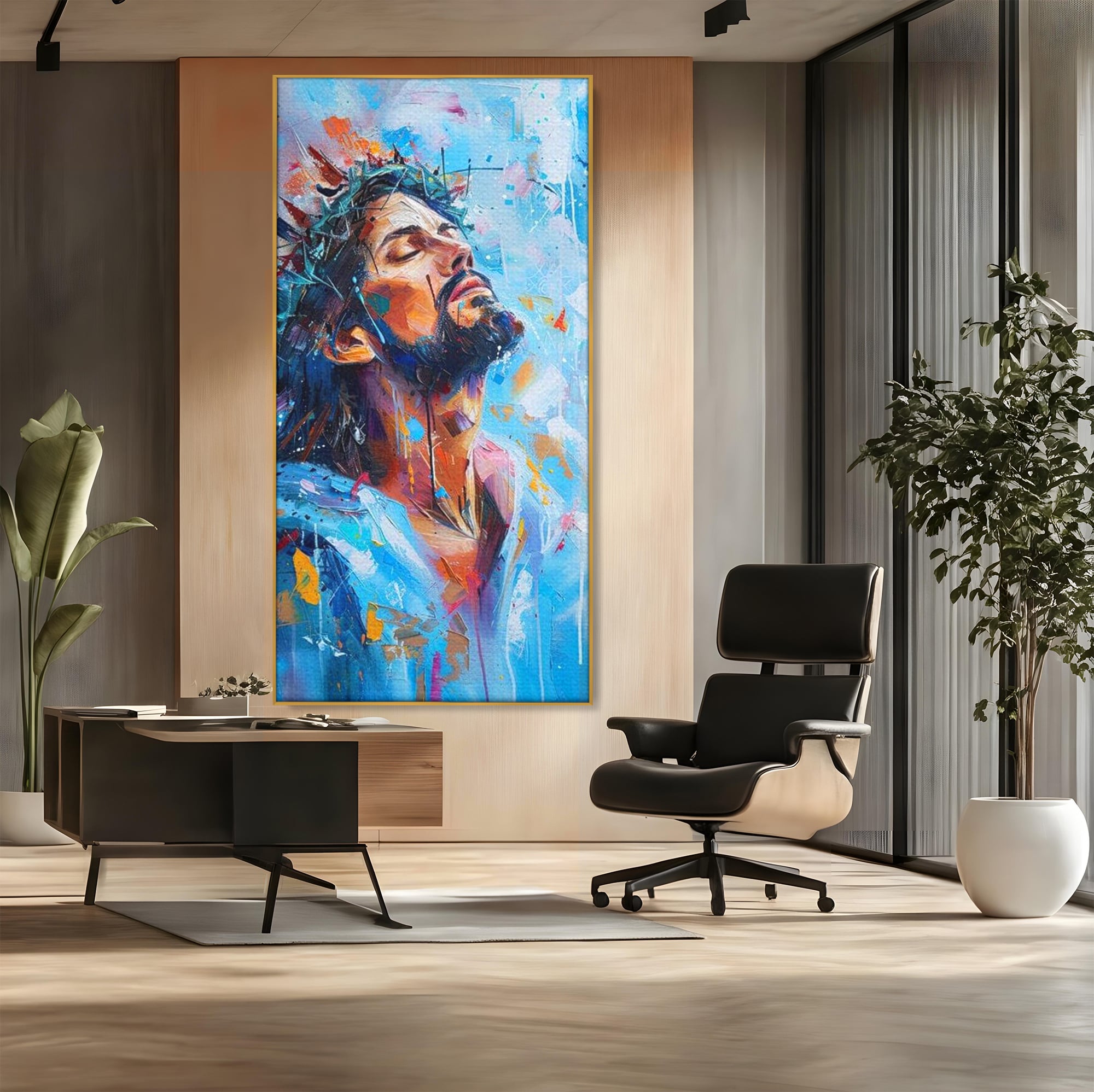 Tablou Canvas Premium LuxCanva® H1043, Coroana Sperantei, Iisus, Credinta, Speranta, Mantuire, Har, Emotie, Coroana de Spini, Arta Religioasa, Living, Dormitor