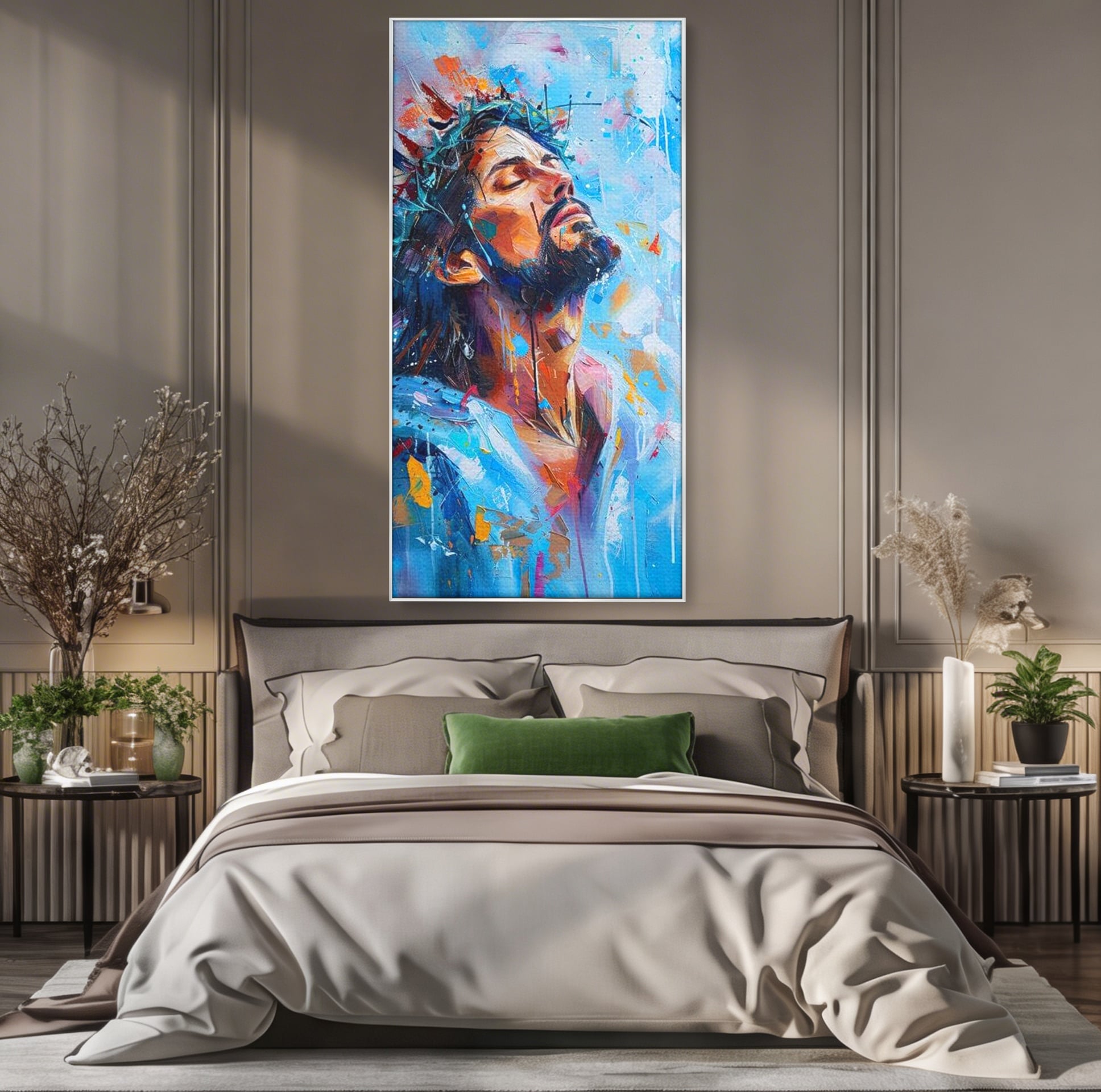 Tablou Canvas Premium LuxCanva® H1043, Coroana Sperantei, Iisus, Credinta, Speranta, Mantuire, Har, Emotie, Coroana de Spini, Arta Religioasa, Living, Dormitor