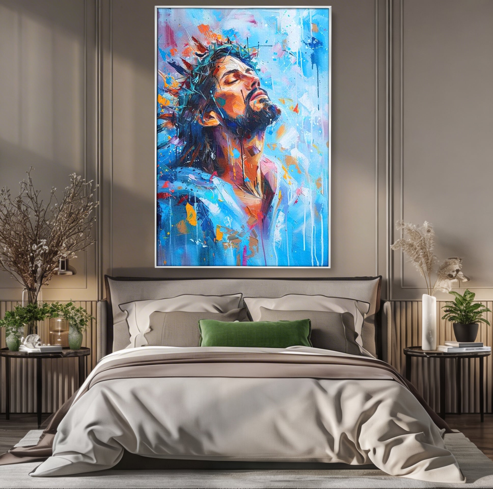Tablou Canvas Premium LuxCanva® H1043, Coroana Sperantei, Iisus, Credinta, Speranta, Mantuire, Har, Emotie, Coroana de Spini, Arta Religioasa, Living, Dormitor