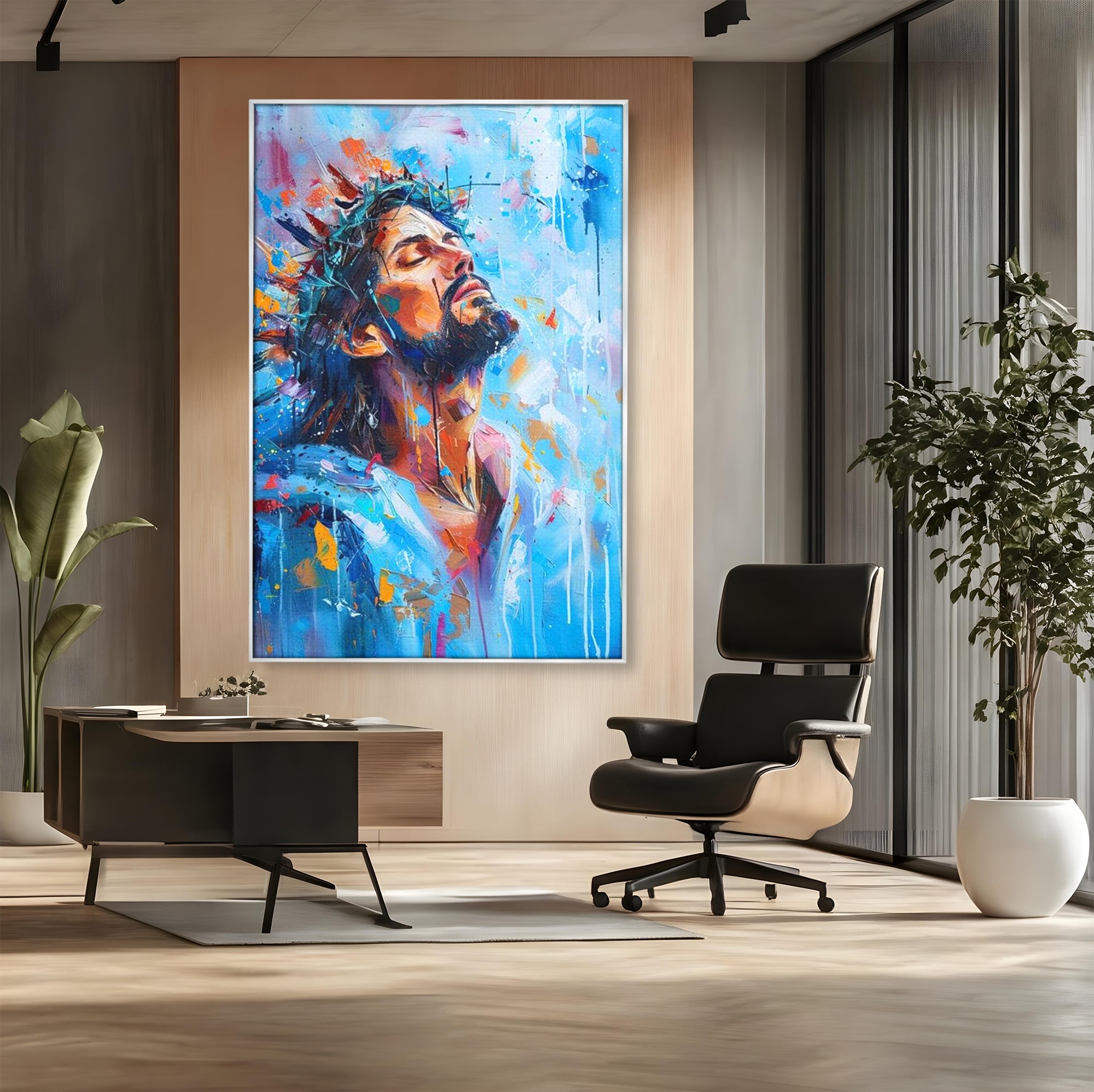 Tablou Canvas Premium LuxCanva® H1043, Coroana Sperantei, Iisus, Credinta, Speranta, Mantuire, Har, Emotie, Coroana de Spini, Arta Religioasa, Living, Dormitor