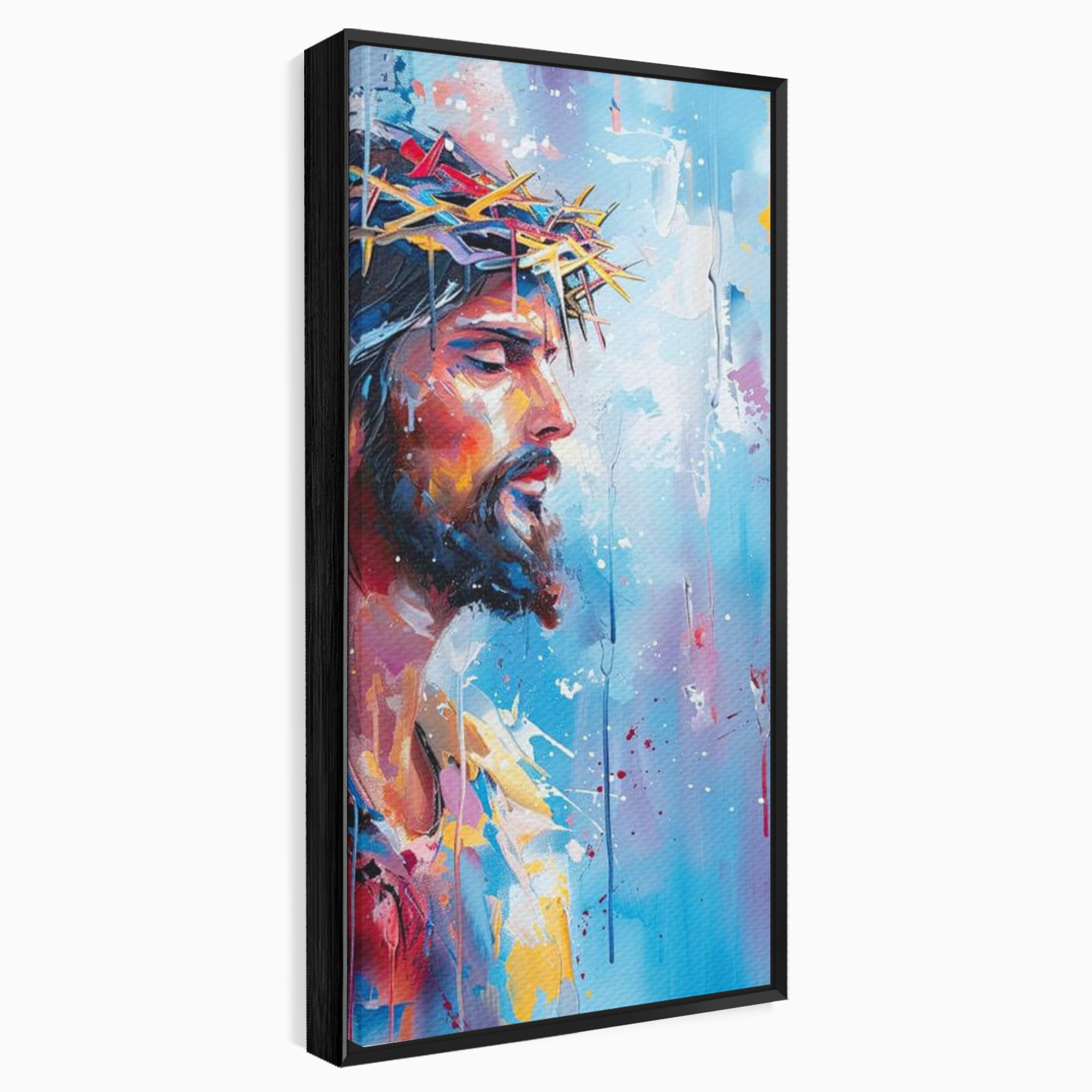 Tablou Canvas Premium LuxCanva® H1044, Reverie Sacra, Iisus, Credinta, Speranta, Mantuire, Har, Emotie, Coroana de Spini, Decor Crestin, Arta Religioasa, Living, Dormitor