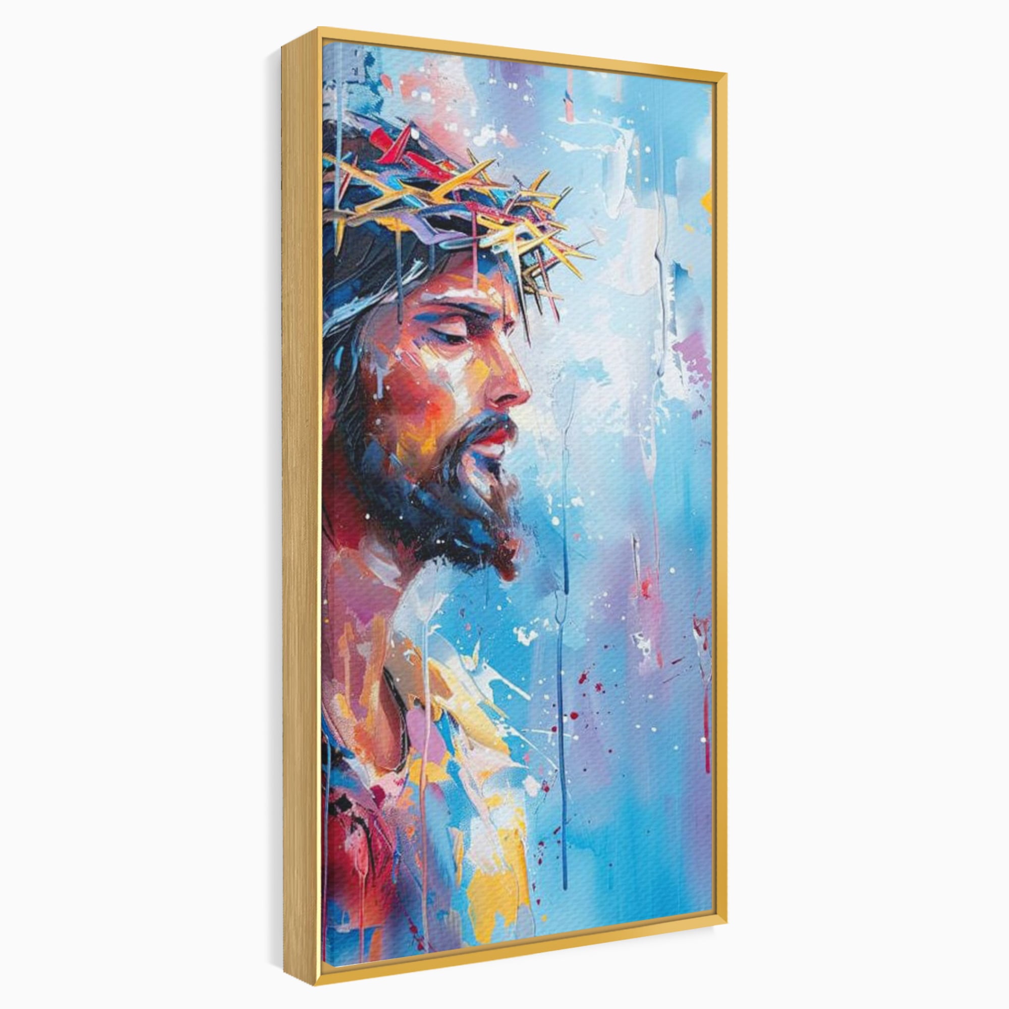 Tablou Canvas Premium LuxCanva® H1044, Reverie Sacra, Iisus, Credinta, Speranta, Mantuire, Har, Emotie, Coroana de Spini, Decor Crestin, Arta Religioasa, Living, Dormitor