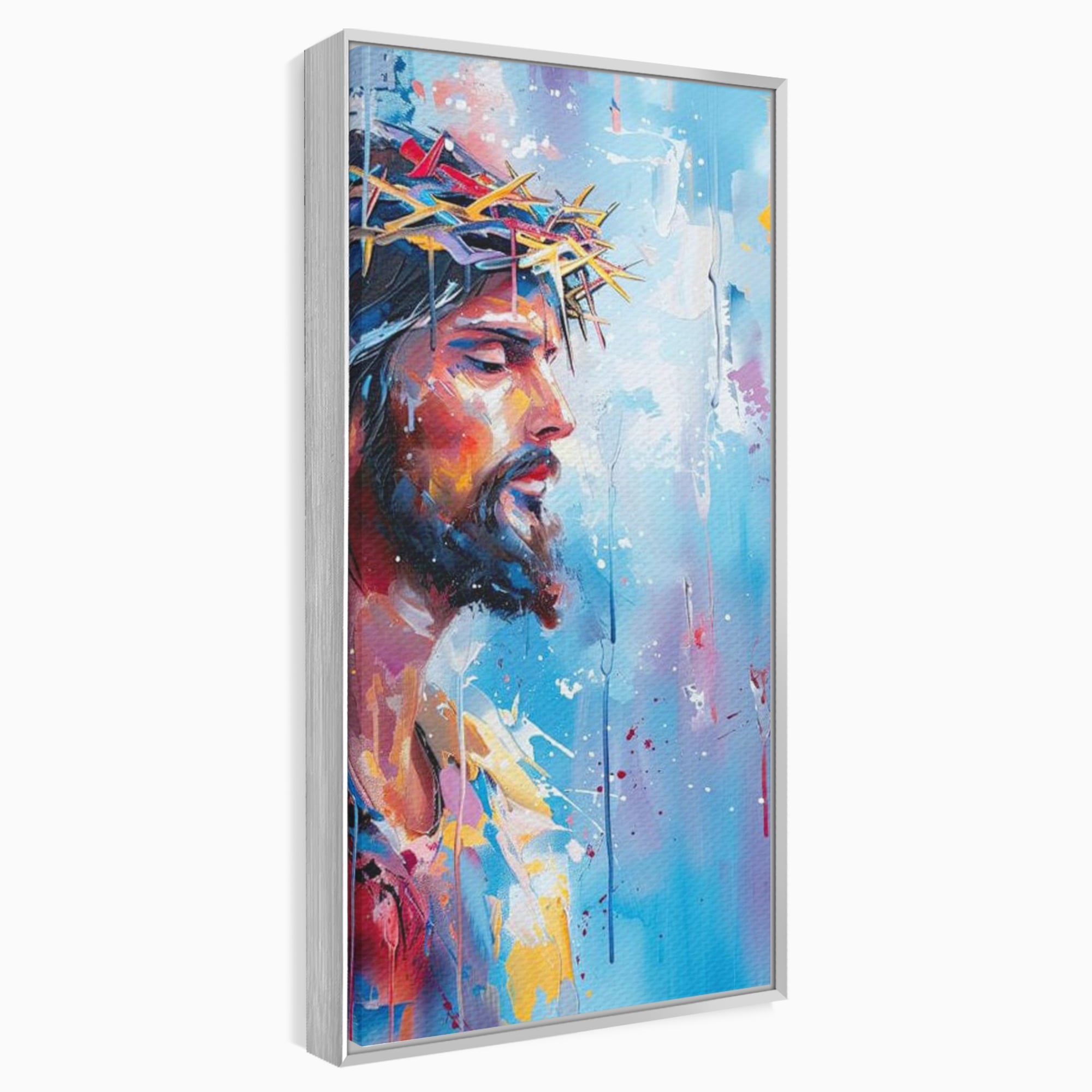Tablou Canvas Premium LuxCanva® H1044, Reverie Sacra, Iisus, Credinta, Speranta, Mantuire, Har, Emotie, Coroana de Spini, Decor Crestin, Arta Religioasa, Living, Dormitor