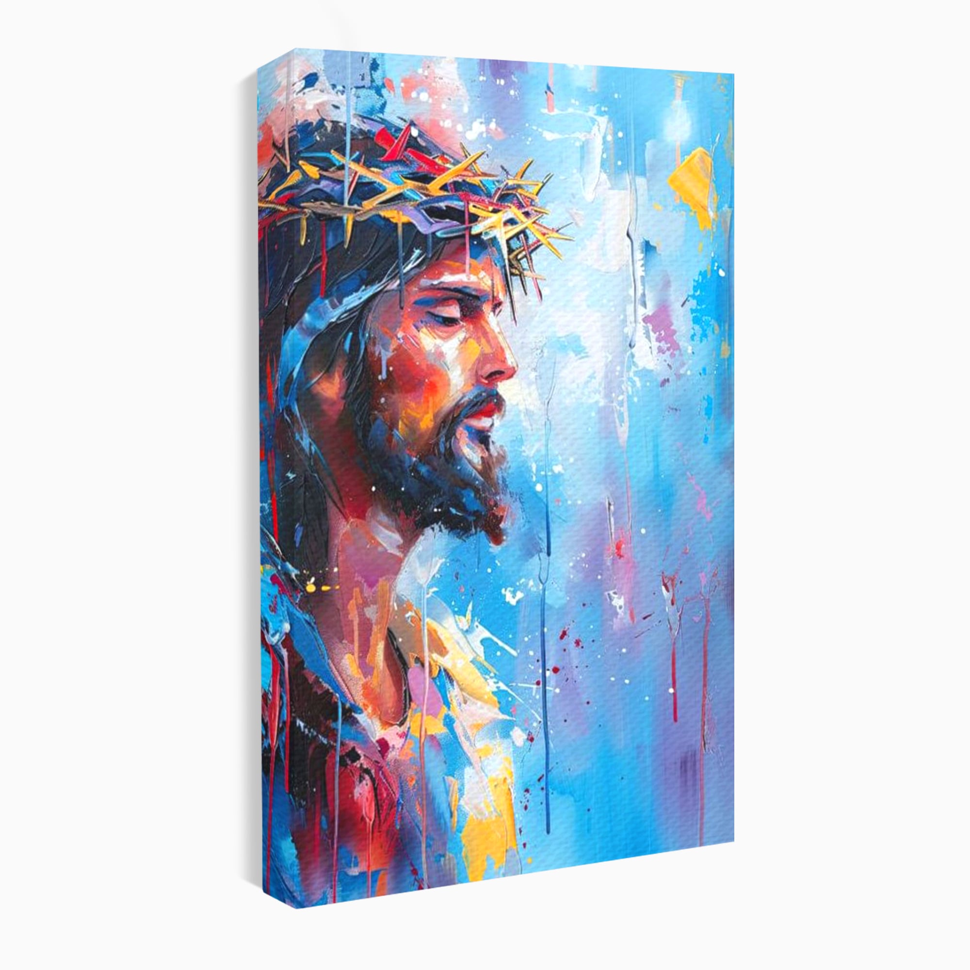 Tablou Canvas Premium LuxCanva® H1044, Reverie Sacra, Iisus, Credinta, Speranta, Mantuire, Har, Emotie, Coroana de Spini, Decor Crestin, Arta Religioasa, Living, Dormitor