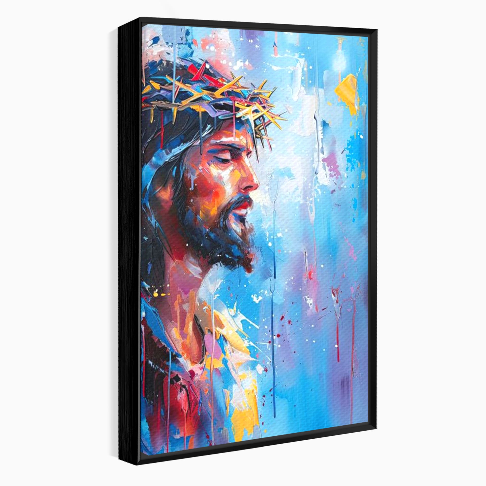 Tablou Canvas Premium LuxCanva® H1044, Reverie Sacra, Iisus, Credinta, Speranta, Mantuire, Har, Emotie, Coroana de Spini, Decor Crestin, Arta Religioasa, Living, Dormitor