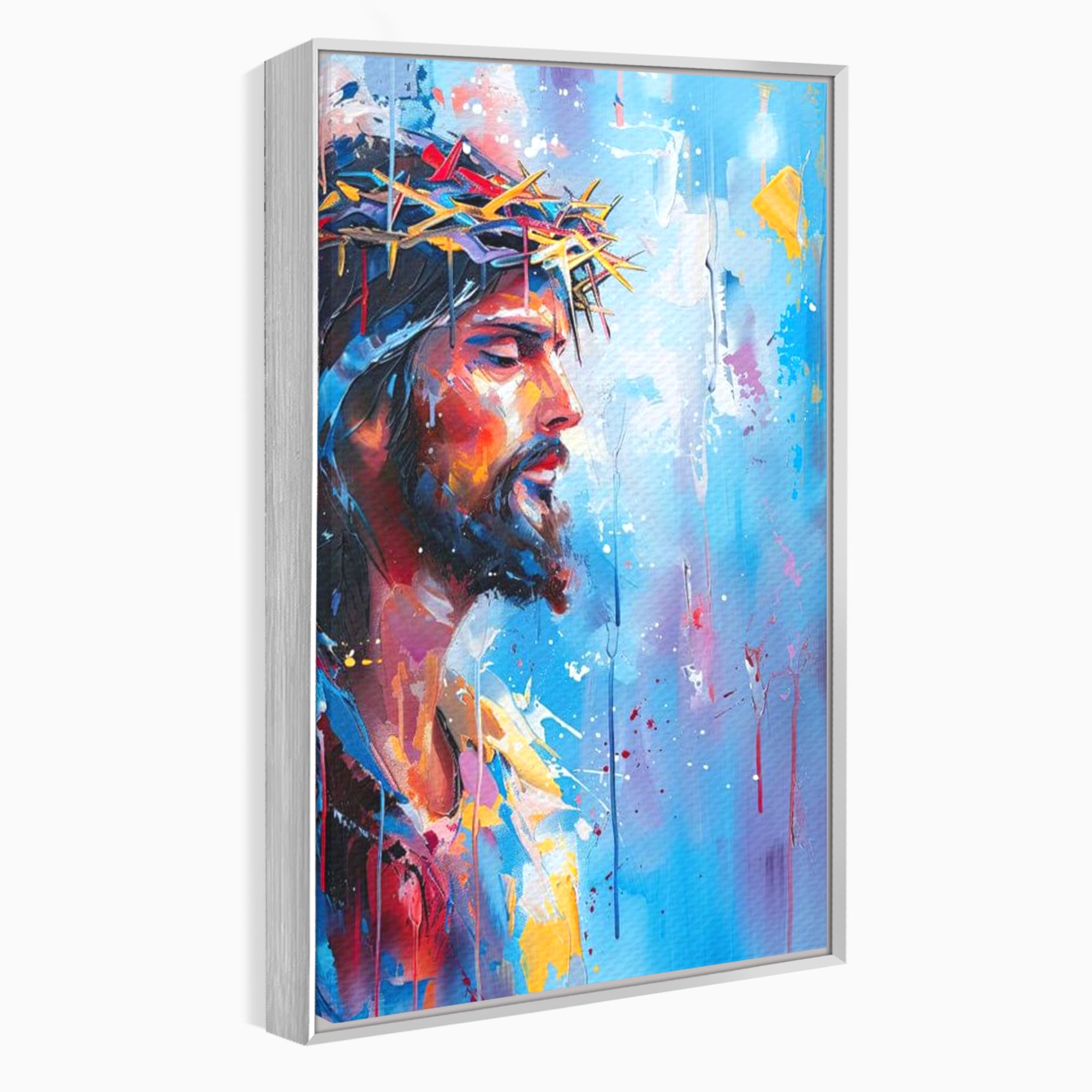 Tablou Canvas Premium LuxCanva® H1044, Reverie Sacra, Iisus, Credinta, Speranta, Mantuire, Har, Emotie, Coroana de Spini, Decor Crestin, Arta Religioasa, Living, Dormitor
