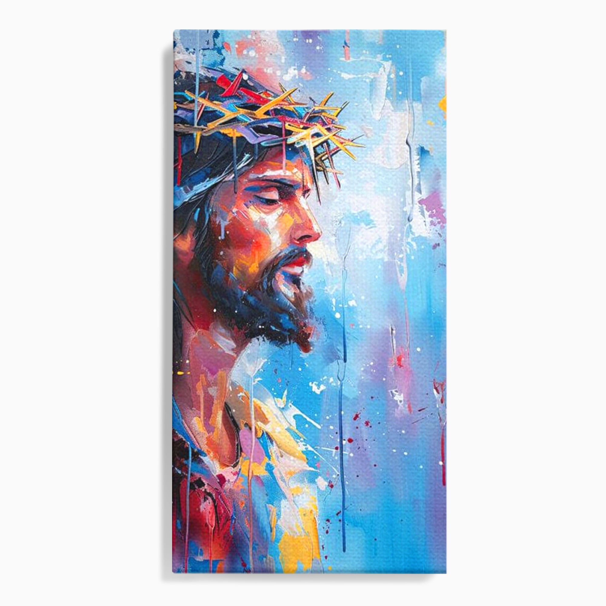 Tablou Canvas Premium LuxCanva® H1044, Reverie Sacra, Iisus, Credinta, Speranta, Mantuire, Har, Emotie, Coroana de Spini, Decor Crestin, Arta Religioasa, Living, Dormitor