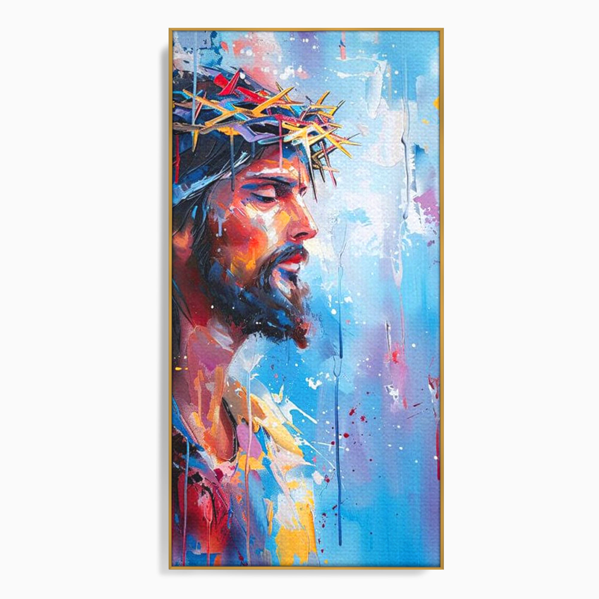 Tablou Canvas Premium LuxCanva® H1044, Reverie Sacra, Iisus, Credinta, Speranta, Mantuire, Har, Emotie, Coroana de Spini, Decor Crestin, Arta Religioasa, Living, Dormitor