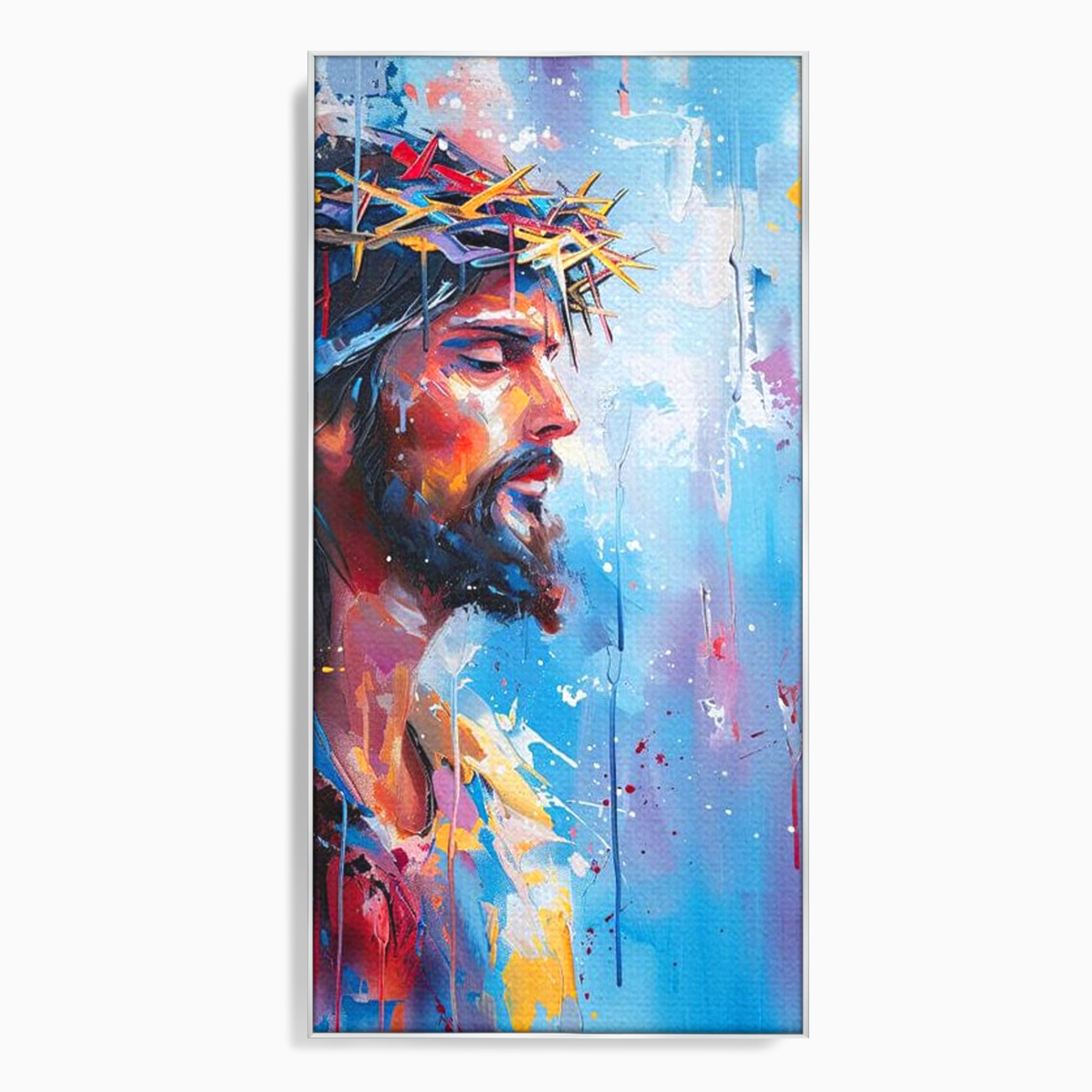 Tablou Canvas Premium LuxCanva® H1044, Reverie Sacra, Iisus, Credinta, Speranta, Mantuire, Har, Emotie, Coroana de Spini, Decor Crestin, Arta Religioasa, Living, Dormitor