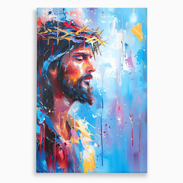 Tablou Canvas Premium LuxCanva® H1044, Reverie Sacra, Iisus, Credinta, Speranta, Mantuire, Har, Emotie, Coroana de Spini, Decor Crestin, Arta Religioasa, Living, Dormitor
