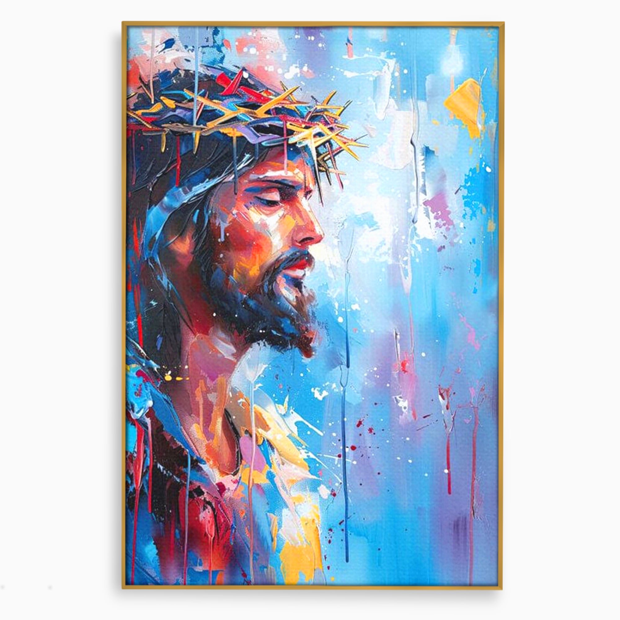 Tablou Canvas Premium LuxCanva® H1044, Reverie Sacra, Iisus, Credinta, Speranta, Mantuire, Har, Emotie, Coroana de Spini, Decor Crestin, Arta Religioasa, Living, Dormitor