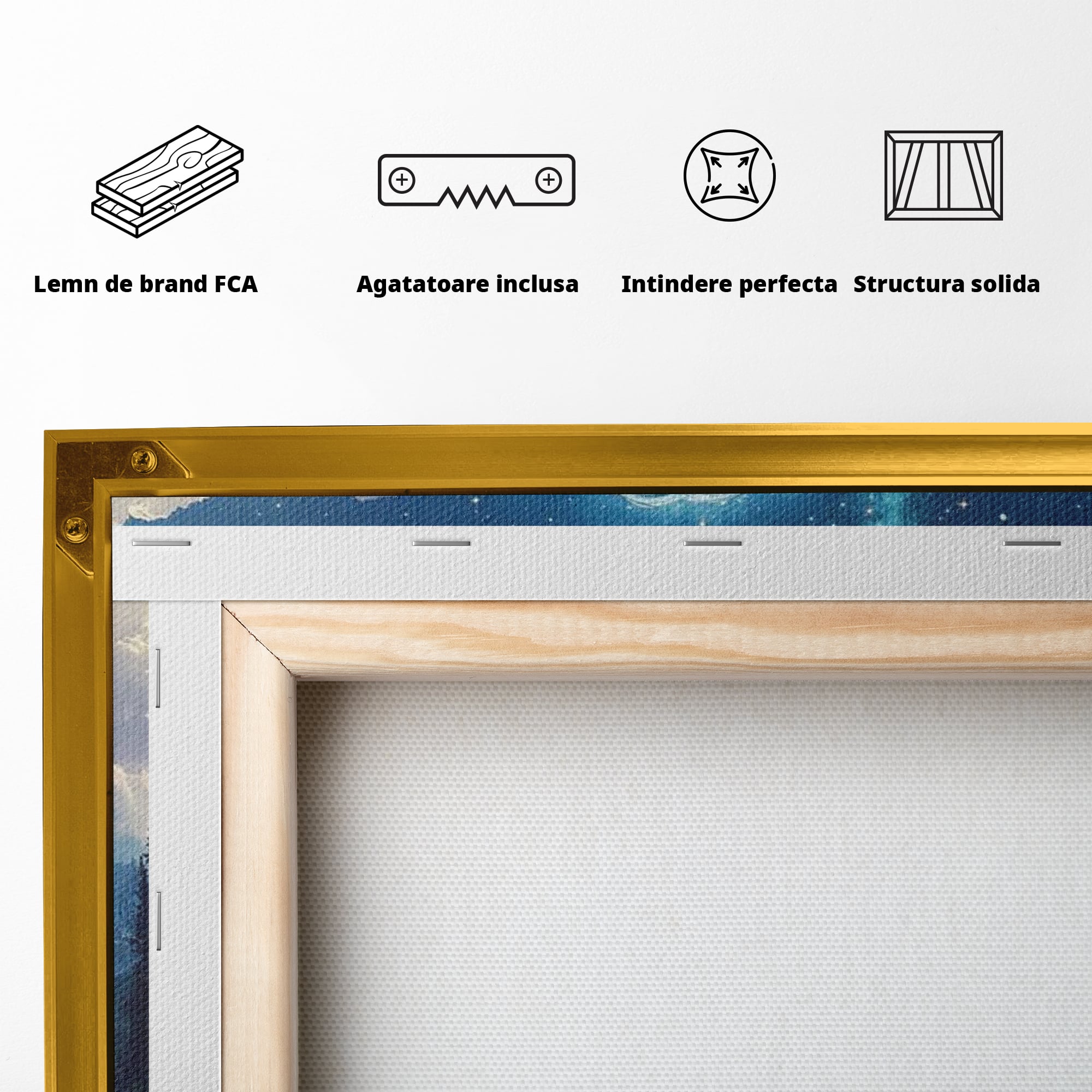 Tablou Canvas Premium LuxCanva® H1048, Intre Cer si Pamant, Iisus, Nori, Munti, Apa, Sacrificiu, Mantuire, Credinta, Har, Spiritualitate, Arta Religioasa, Living, Dormitor