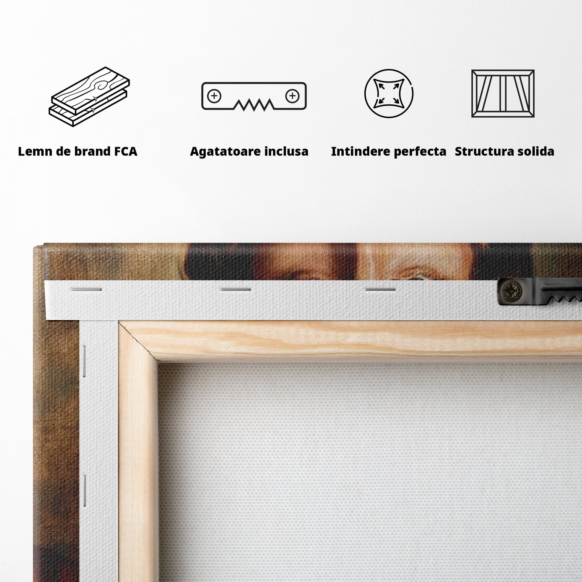 Tablou Canvas Premium LuxCanva® H1049, Portretul lui Iisus, Iisus, Chip, Credinta, Speranta, Mantuire, Sacrificiu, Spiritualitate, Har, Arta Religioasa, Living, Dormitor