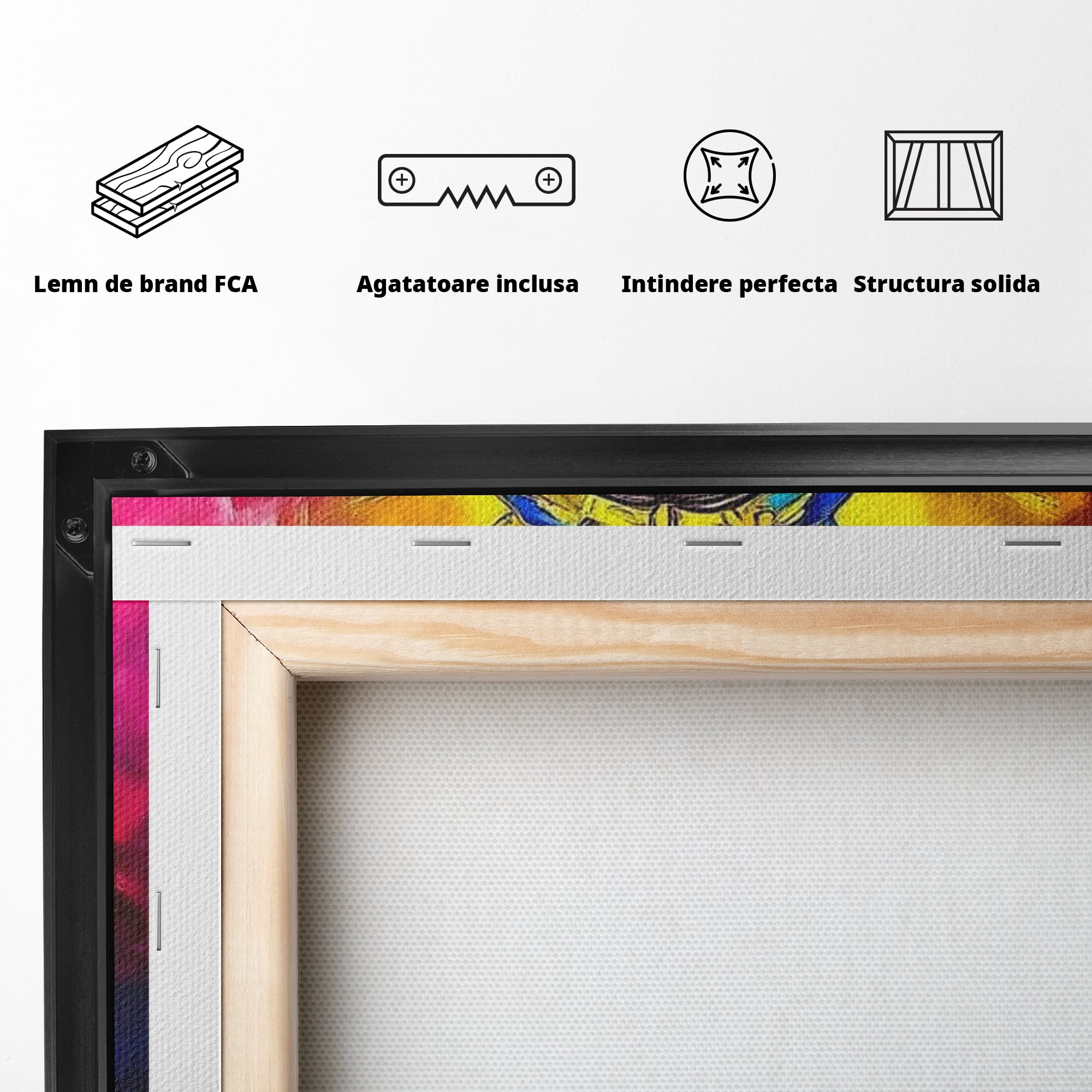 Tablou Canvas Premium LuxCanva® H1051, Stralucire Divina, Iisus, Contemplare, Pace Interioara, Coroana de Spini, Serenitate, Arta Religioasa Moderna, Living, Dormitor