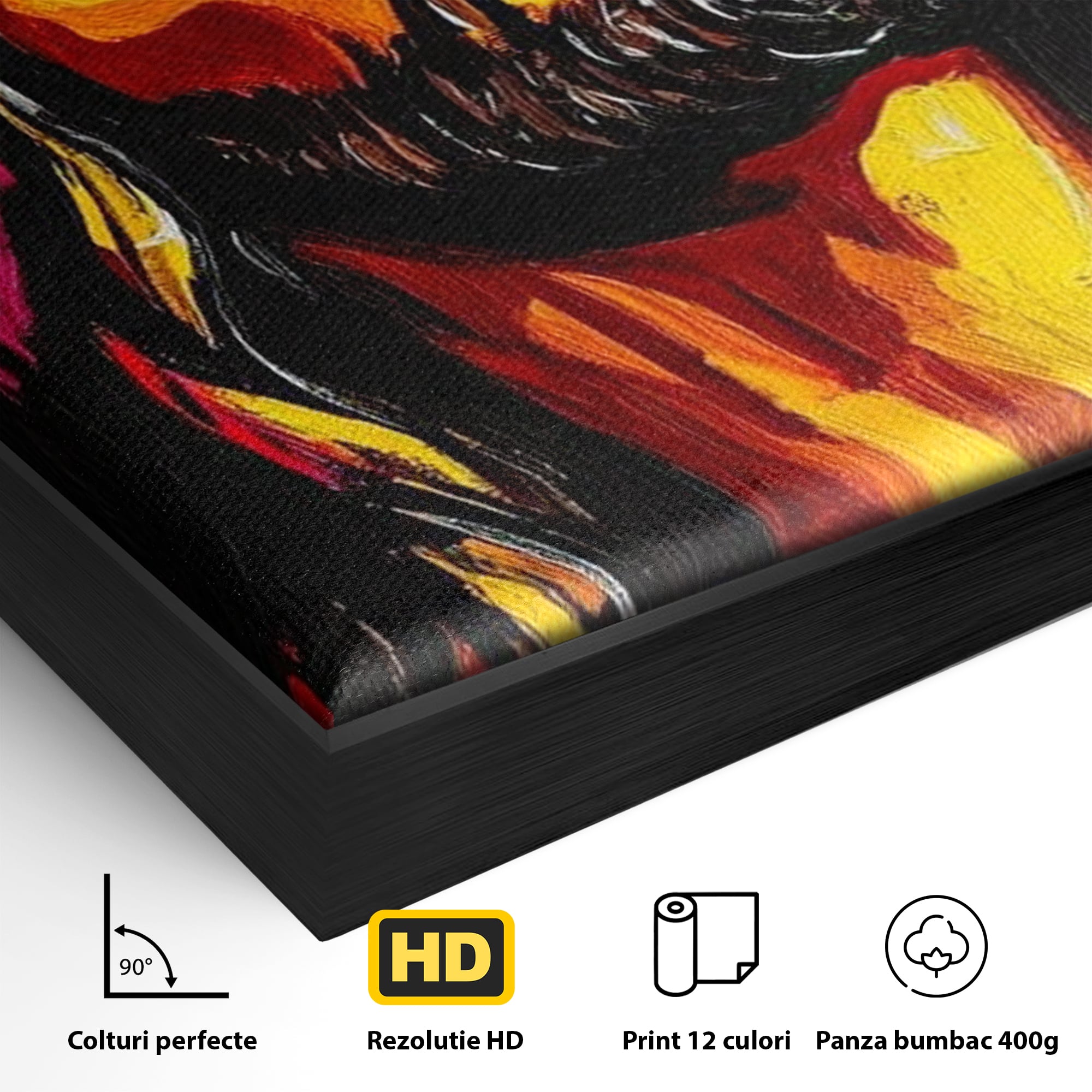 Tablou Canvas Premium LuxCanva® H1052, Privire catre Cer, Iisus, Contemplare, Pace Interioara, Coroana de Spini, Cer, Chip, Arta Religioasa Moderna, Living, Dormitor