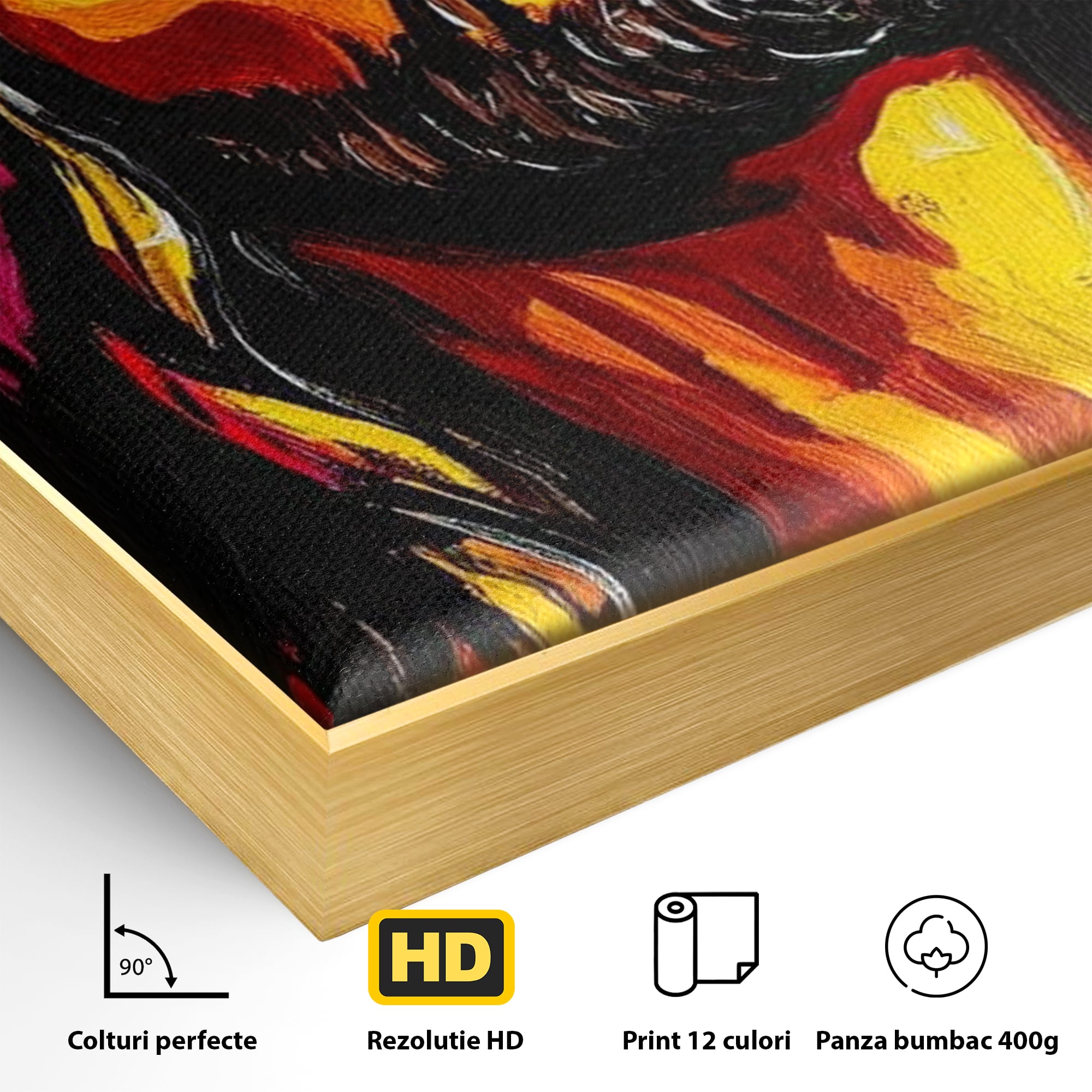 Tablou Canvas Premium LuxCanva® H1052, Privire catre Cer, Iisus, Contemplare, Pace Interioara, Coroana de Spini, Cer, Chip, Arta Religioasa Moderna, Living, Dormitor