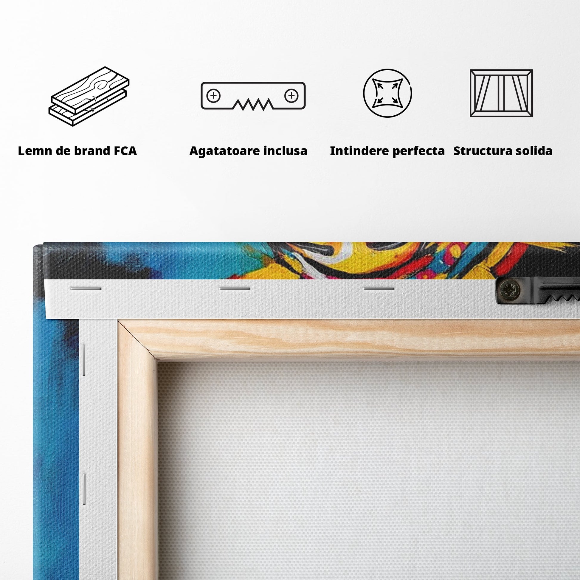 Tablou Canvas Premium LuxCanva® H1052, Privire catre Cer, Iisus, Contemplare, Pace Interioara, Coroana de Spini, Cer, Chip, Arta Religioasa Moderna, Living, Dormitor