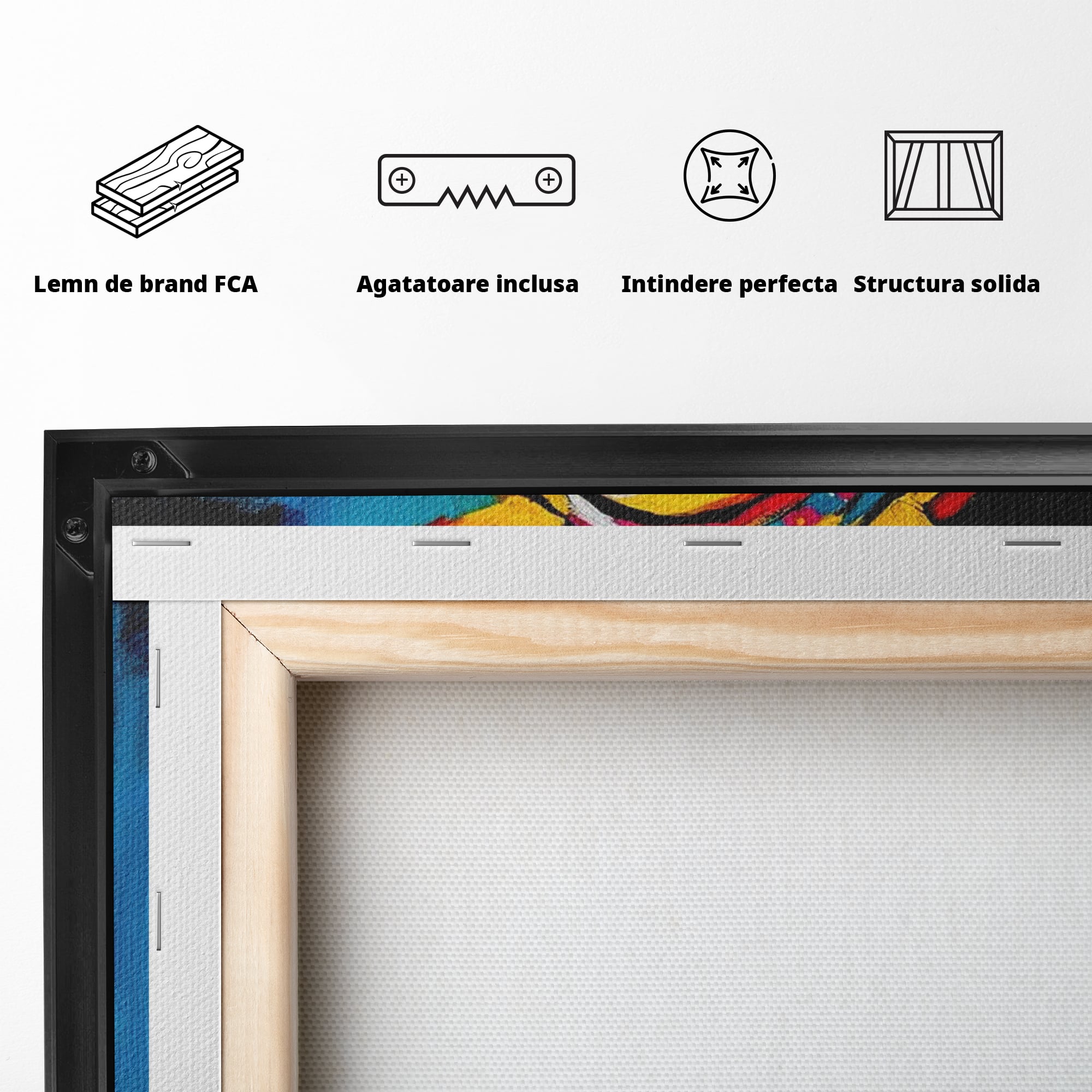 Tablou Canvas Premium LuxCanva® H1052, Privire catre Cer, Iisus, Contemplare, Pace Interioara, Coroana de Spini, Cer, Chip, Arta Religioasa Moderna, Living, Dormitor