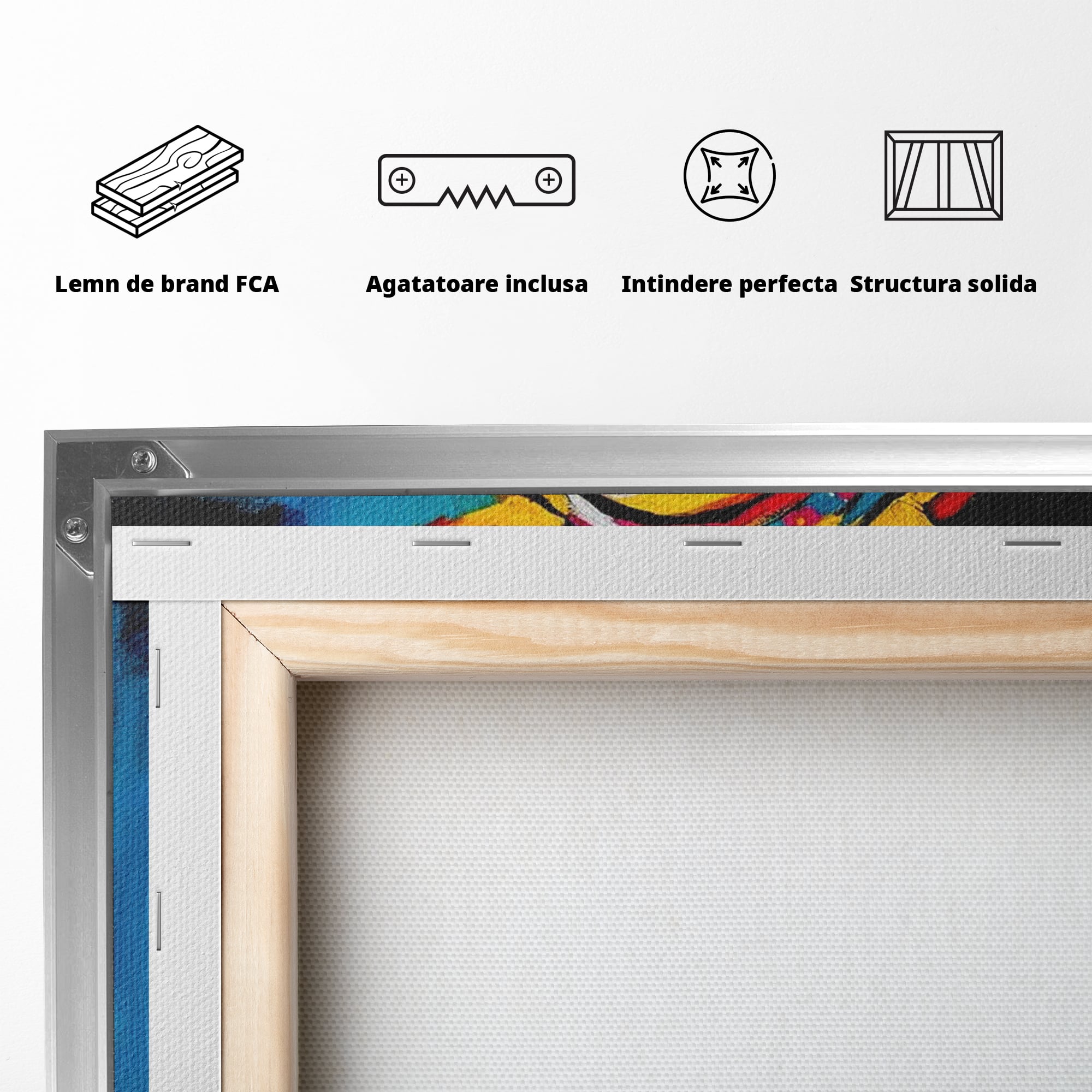 Tablou Canvas Premium LuxCanva® H1052, Privire catre Cer, Iisus, Contemplare, Pace Interioara, Coroana de Spini, Cer, Chip, Arta Religioasa Moderna, Living, Dormitor