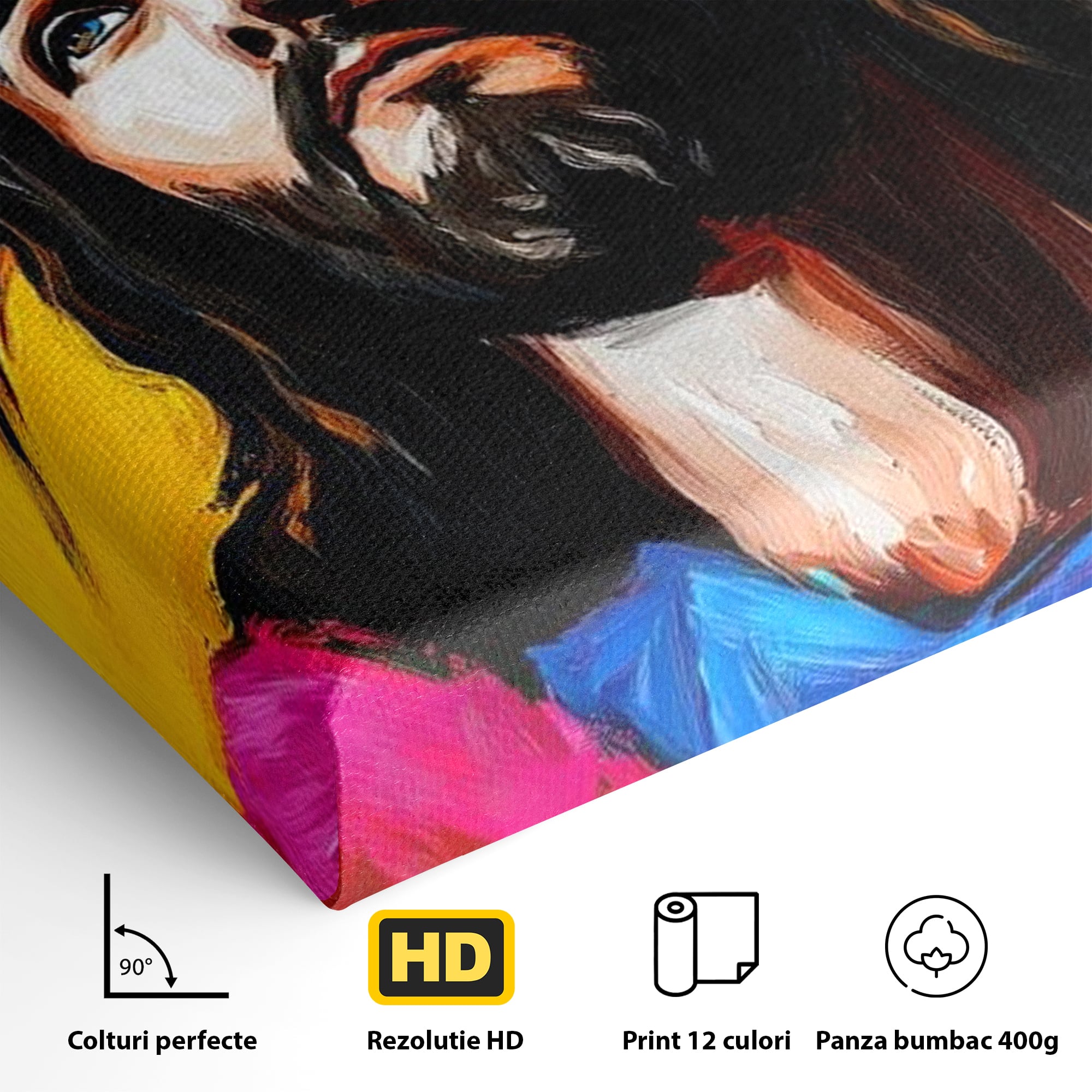 Tablou Canvas Premium LuxCanva® H1053, Sacrificiu Divin, Iisus, Contemplare, Pace Interioara, Coroana de Spini, Cer, Chip, Arta Religioasa Moderna, Living, Dormitor