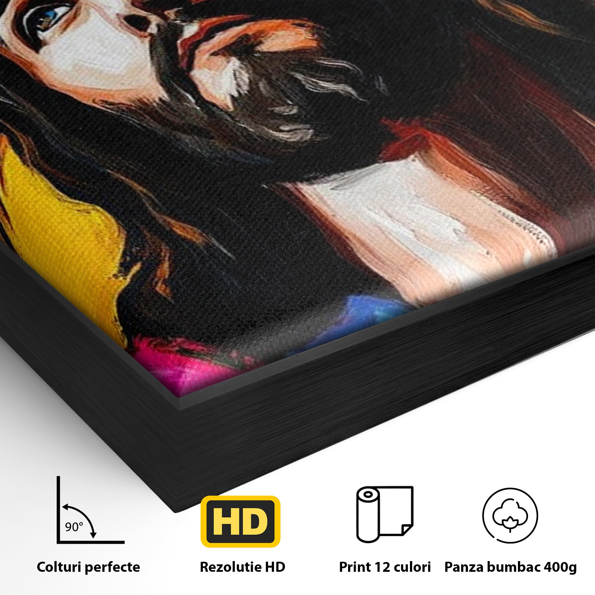 Tablou Canvas Premium LuxCanva® H1053, Sacrificiu Divin, Iisus, Contemplare, Pace Interioara, Coroana de Spini, Cer, Chip, Arta Religioasa Moderna, Living, Dormitor