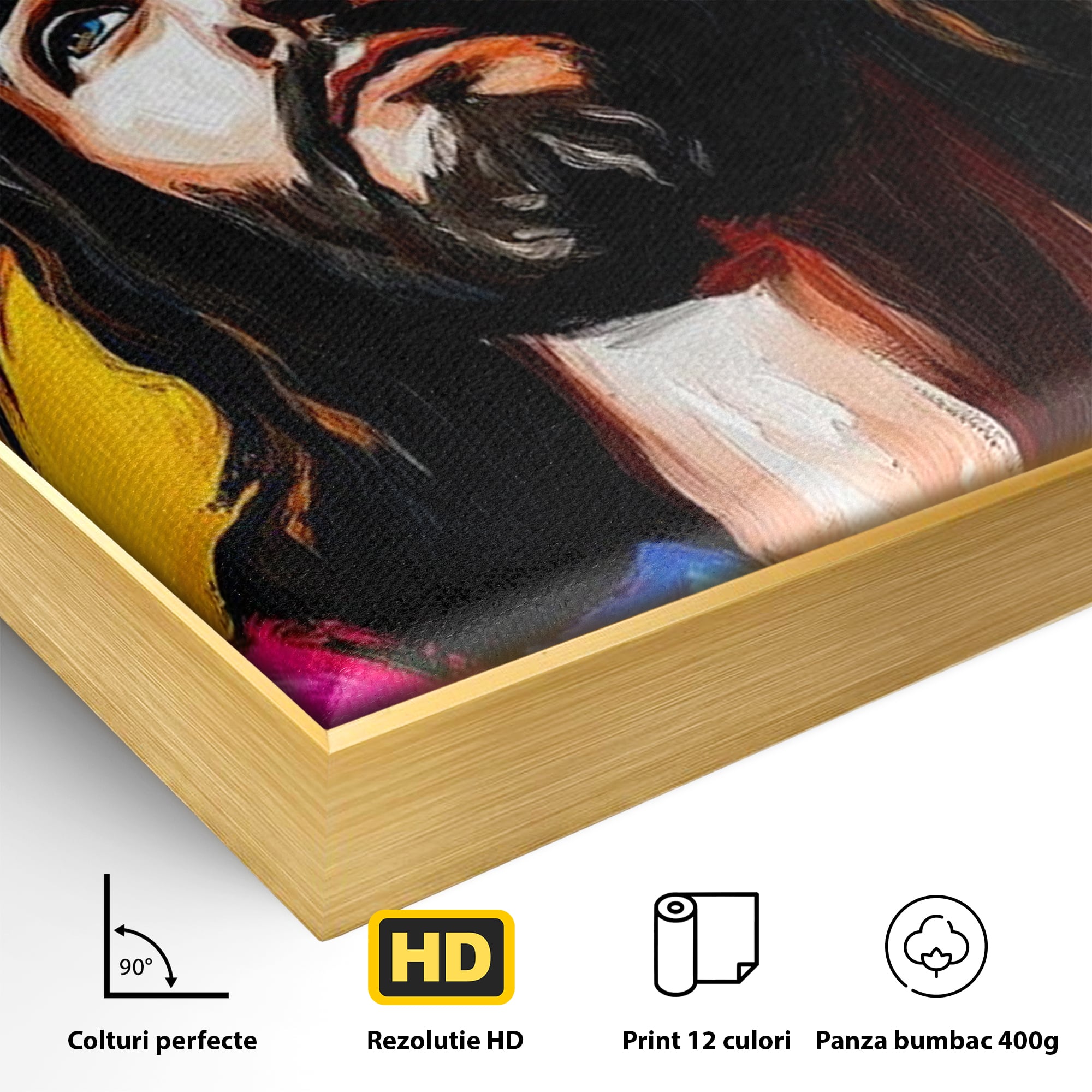 Tablou Canvas Premium LuxCanva® H1053, Sacrificiu Divin, Iisus, Contemplare, Pace Interioara, Coroana de Spini, Cer, Chip, Arta Religioasa Moderna, Living, Dormitor