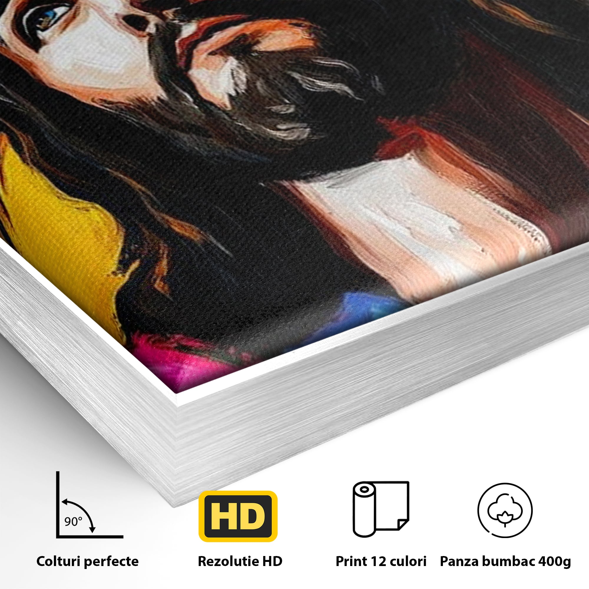 Tablou Canvas Premium LuxCanva® H1053, Sacrificiu Divin, Iisus, Contemplare, Pace Interioara, Coroana de Spini, Cer, Chip, Arta Religioasa Moderna, Living, Dormitor