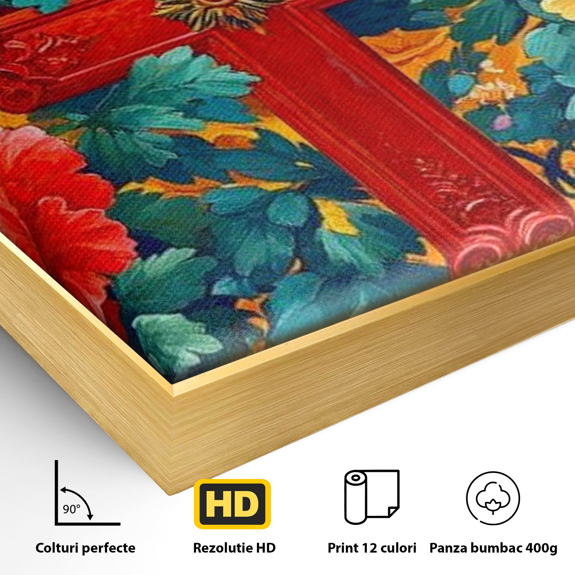 Tablou Canvas Premium LuxCanva® H1058, Credinta Vie, Credinta, Cruce, Flori, Gradina, Lumina, Rasarit, Speranta, Puritate, Spiritualitate, Simbol Sacru, Living, Dormitor
