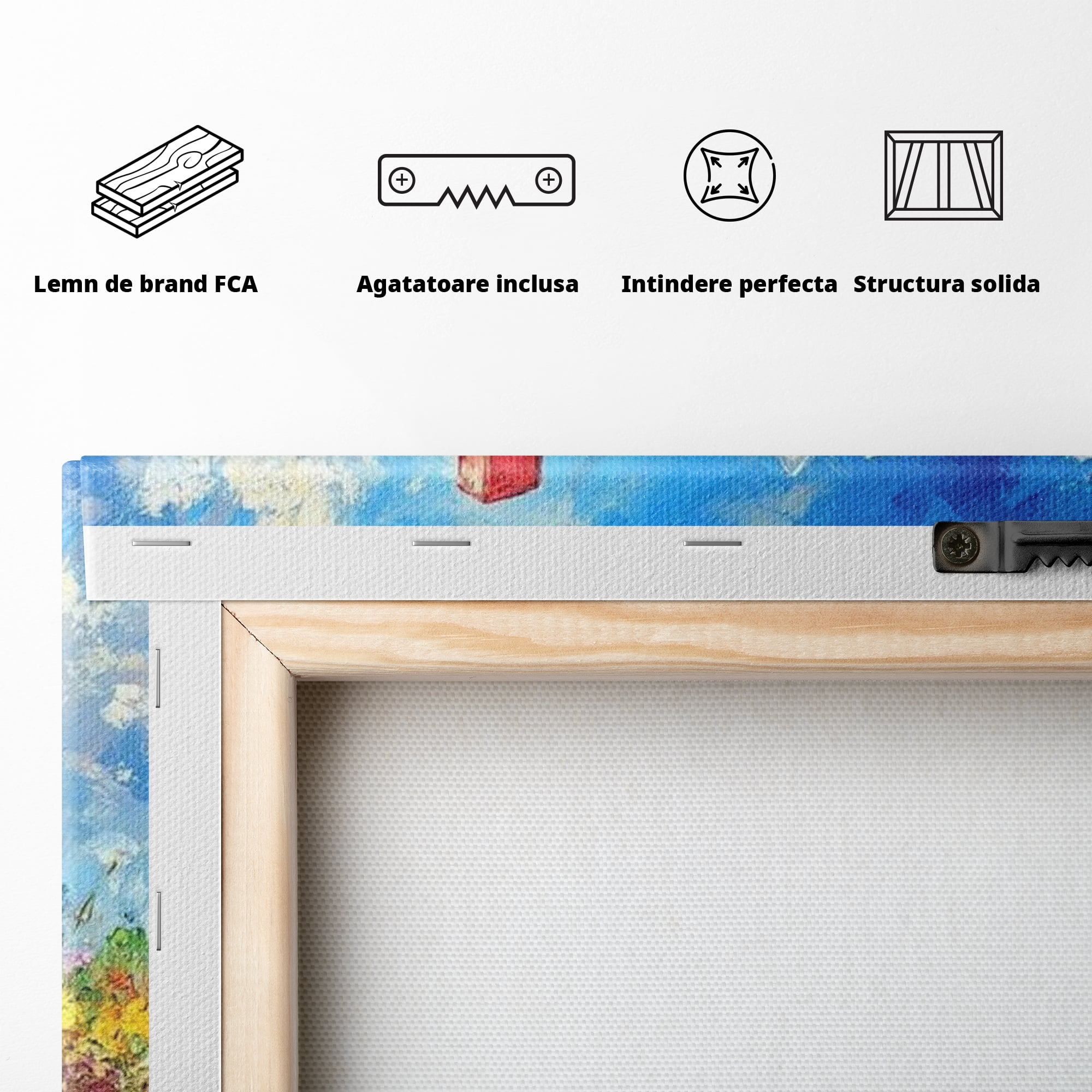 Tablou Canvas Premium LuxCanva® H1059, Gradina Raiului, Credinta, Cruce, Flori, Gradina, Lumina, Rasarit, Speranta, Puritate, Spiritualitate, Simbol Sacru, Living, Dormitor