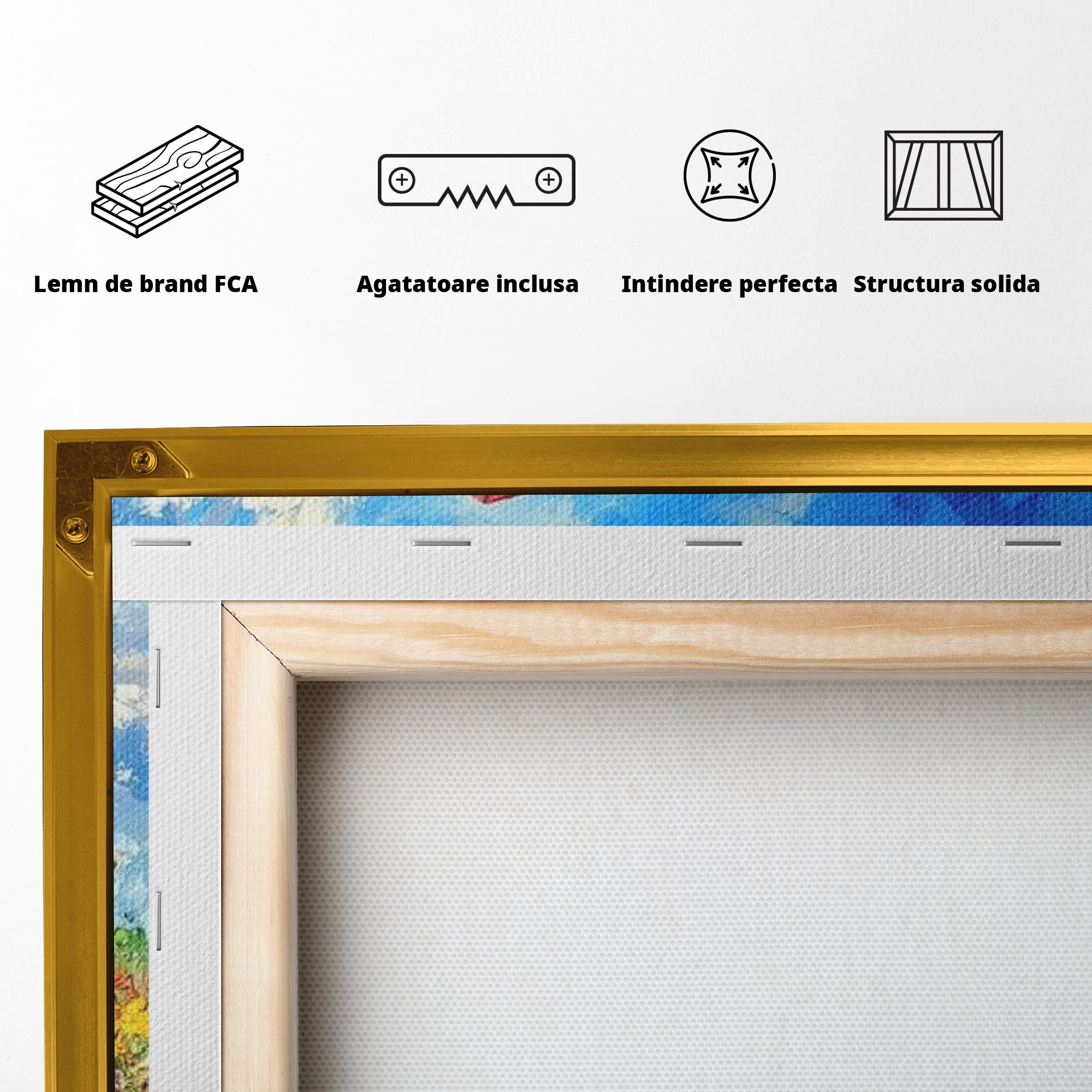 Tablou Canvas Premium LuxCanva® H1059, Gradina Raiului, Credinta, Cruce, Flori, Gradina, Lumina, Rasarit, Speranta, Puritate, Spiritualitate, Simbol Sacru, Living, Dormitor