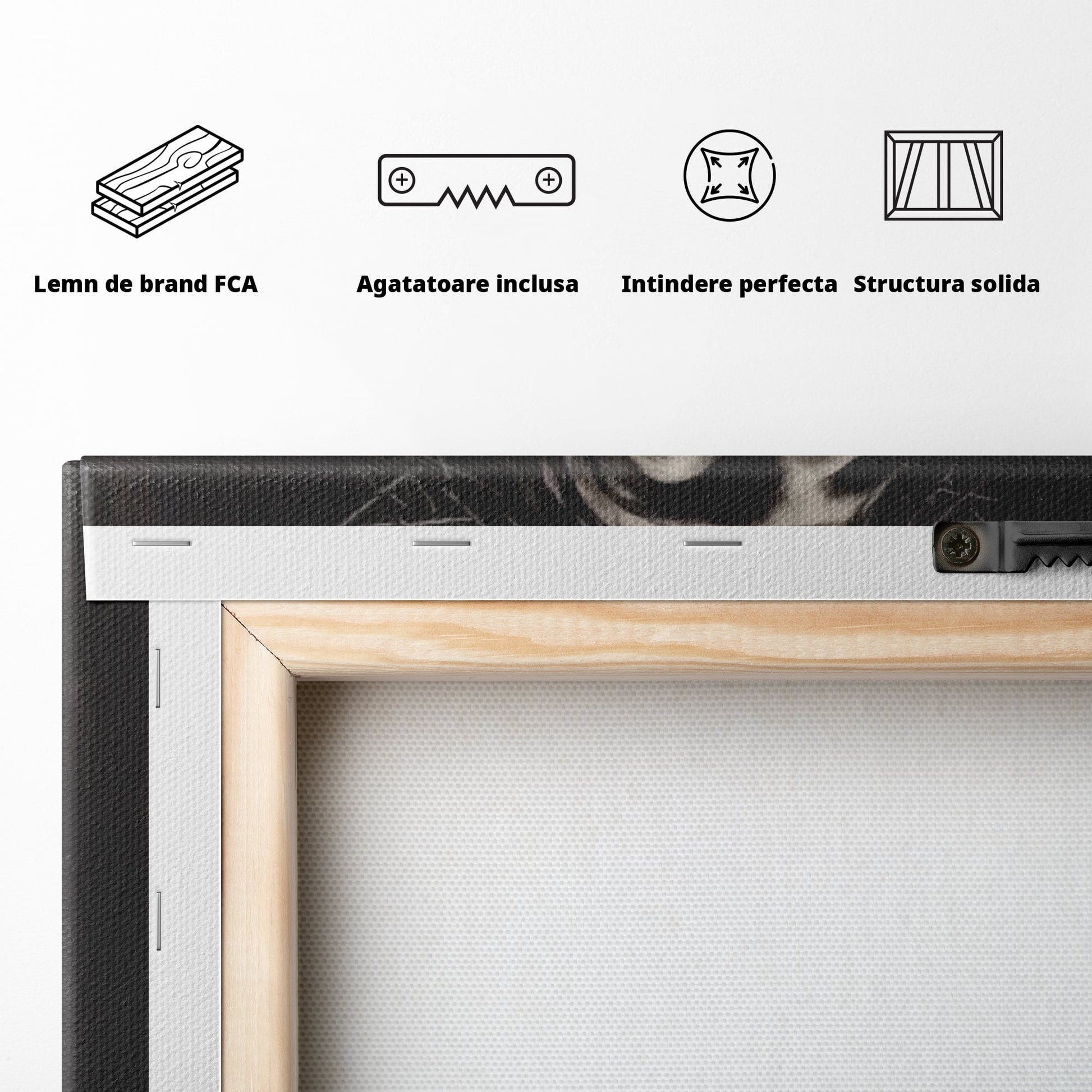 Tablou Canvas Premium LuxCanva® H1060, Ecoul Sacrificiului, Iisus, Credinta, Sacrificiu, Lumina, Intuneric, Inspiratie, Coroana de Spini, Arta Religioasa, Living, Dormitor