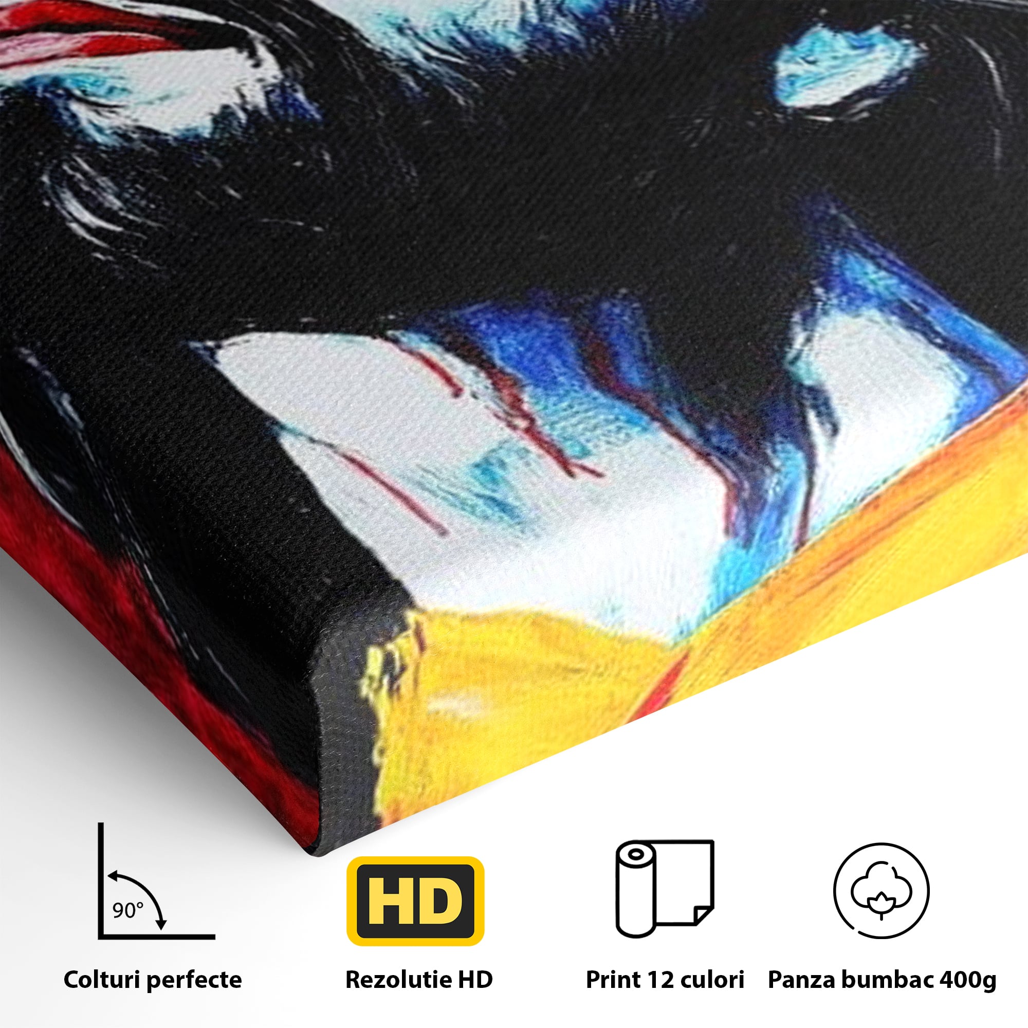 Tablou Canvas Premium LuxCanva® H1061, Divinitate in Culori, Iisus, Sacrificiu, Speranta, Patimi, Emotie, Inspiratie, Coroana de Spini, Arta Religioasa, Living, Dormitor
