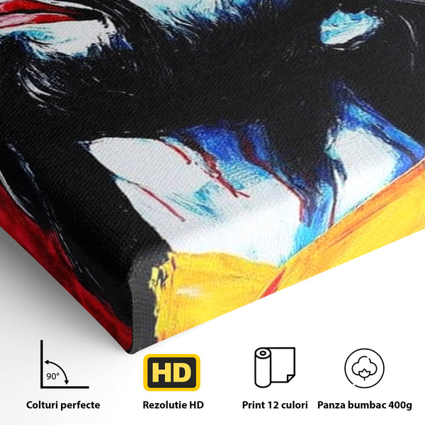 Tablou Canvas Premium LuxCanva® H1061, Divinitate in Culori, Iisus, Sacrificiu, Speranta, Patimi, Emotie, Inspiratie, Coroana de Spini, Arta Religioasa, Living, Dormitor