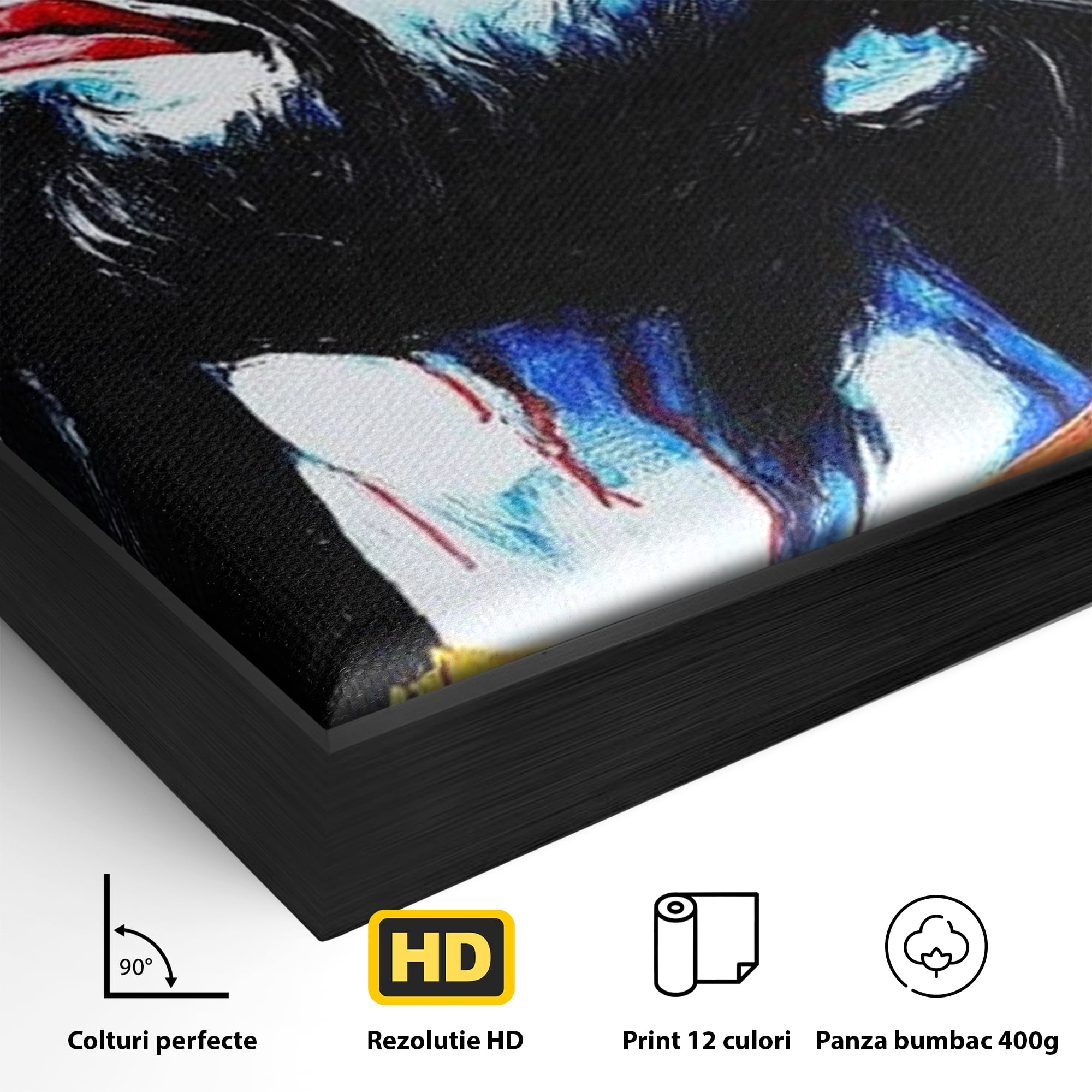 Tablou Canvas Premium LuxCanva® H1061, Divinitate in Culori, Iisus, Sacrificiu, Speranta, Patimi, Emotie, Inspiratie, Coroana de Spini, Arta Religioasa, Living, Dormitor