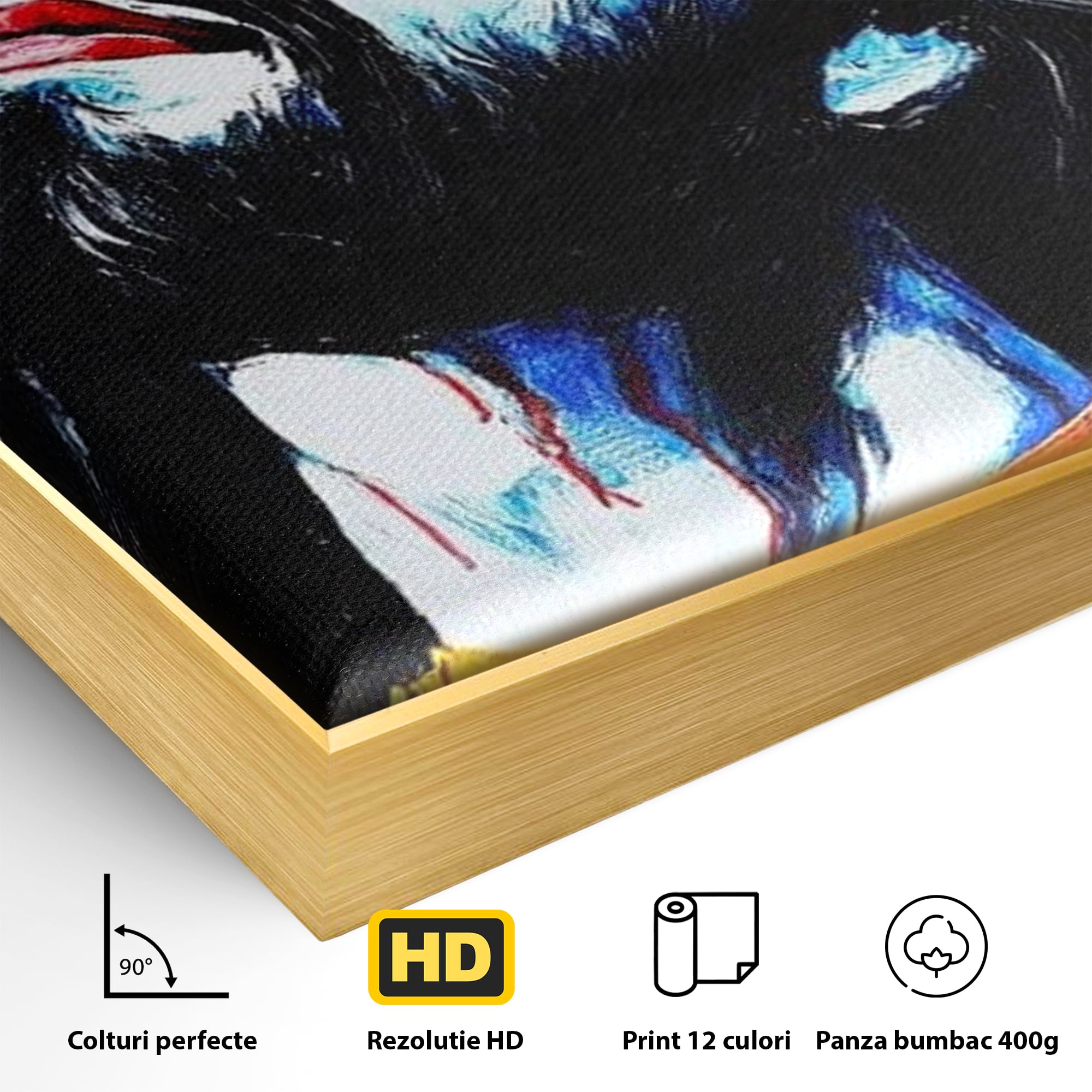 Tablou Canvas Premium LuxCanva® H1061, Divinitate in Culori, Iisus, Sacrificiu, Speranta, Patimi, Emotie, Inspiratie, Coroana de Spini, Arta Religioasa, Living, Dormitor