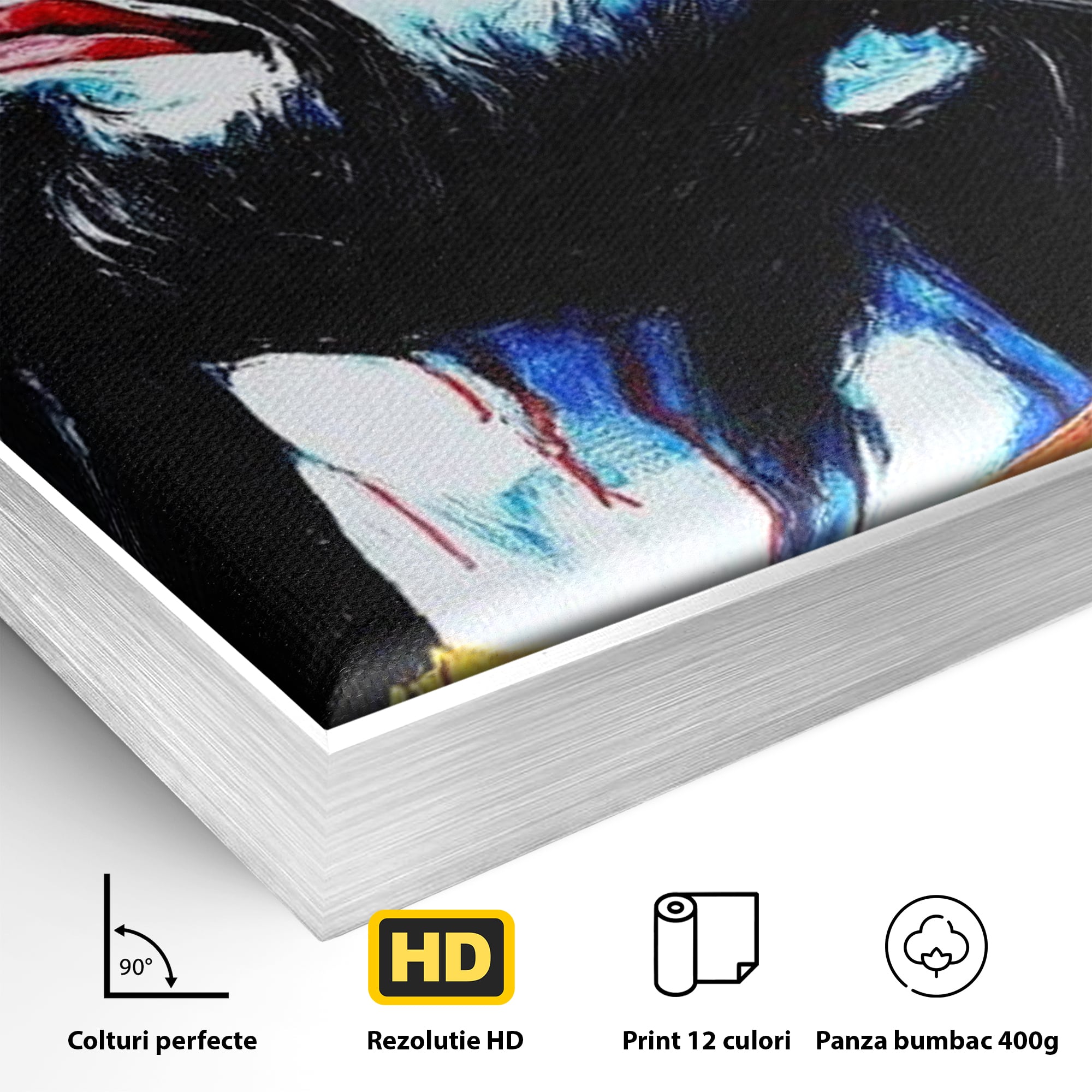 Tablou Canvas Premium LuxCanva® H1061, Divinitate in Culori, Iisus, Sacrificiu, Speranta, Patimi, Emotie, Inspiratie, Coroana de Spini, Arta Religioasa, Living, Dormitor