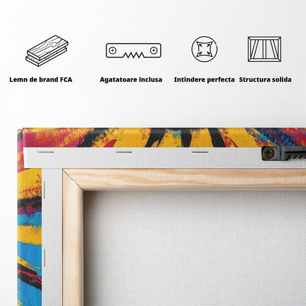 Tablou Canvas Premium LuxCanva® H1062, Sacrificiu Etern, Iisus, Contemplare, Pace Interioara, Coroana de Spini, Cer, Chip, Arta Religioasa Moderna, Living, Dormitor