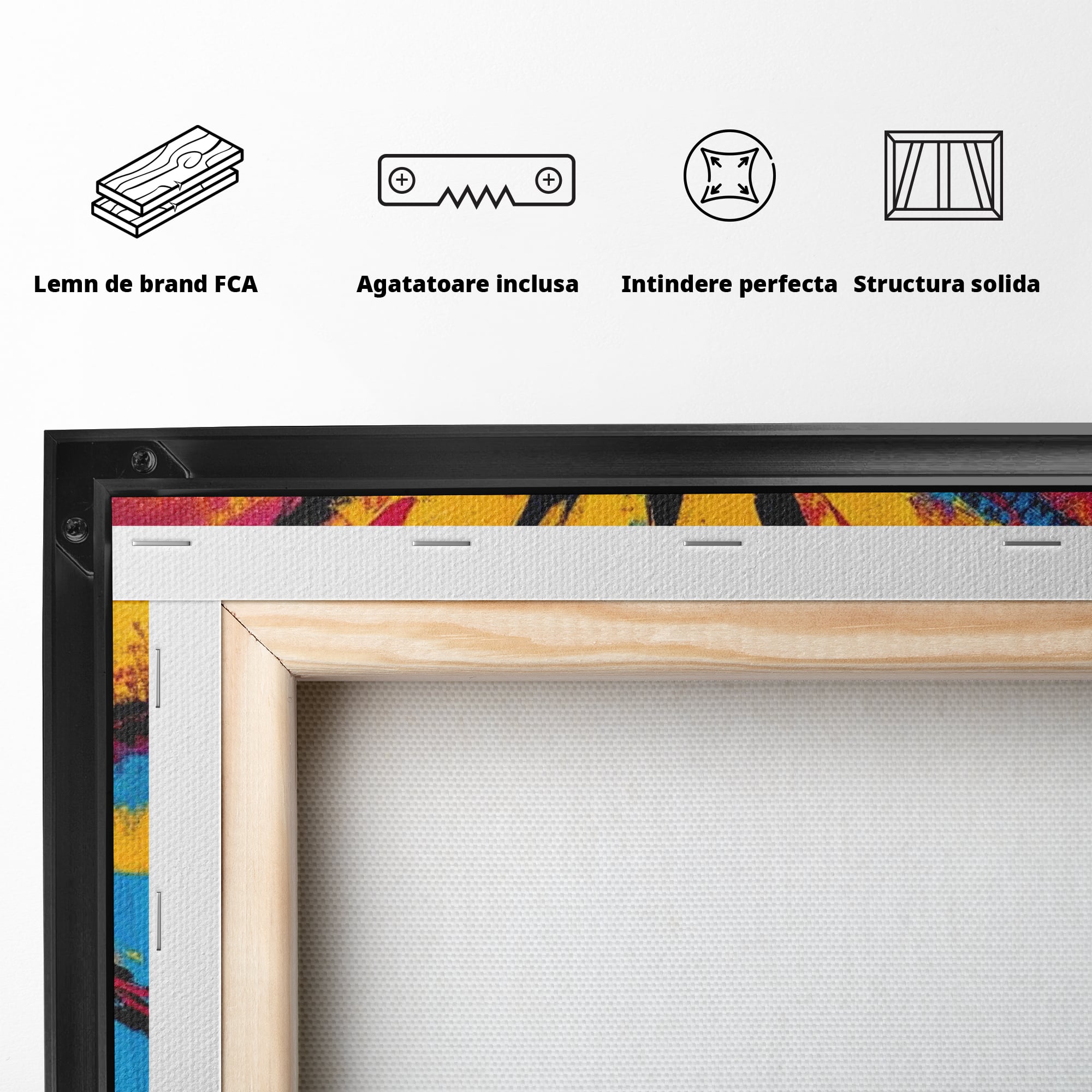 Tablou Canvas Premium LuxCanva® H1062, Sacrificiu Etern, Iisus, Contemplare, Pace Interioara, Coroana de Spini, Cer, Chip, Arta Religioasa Moderna, Living, Dormitor