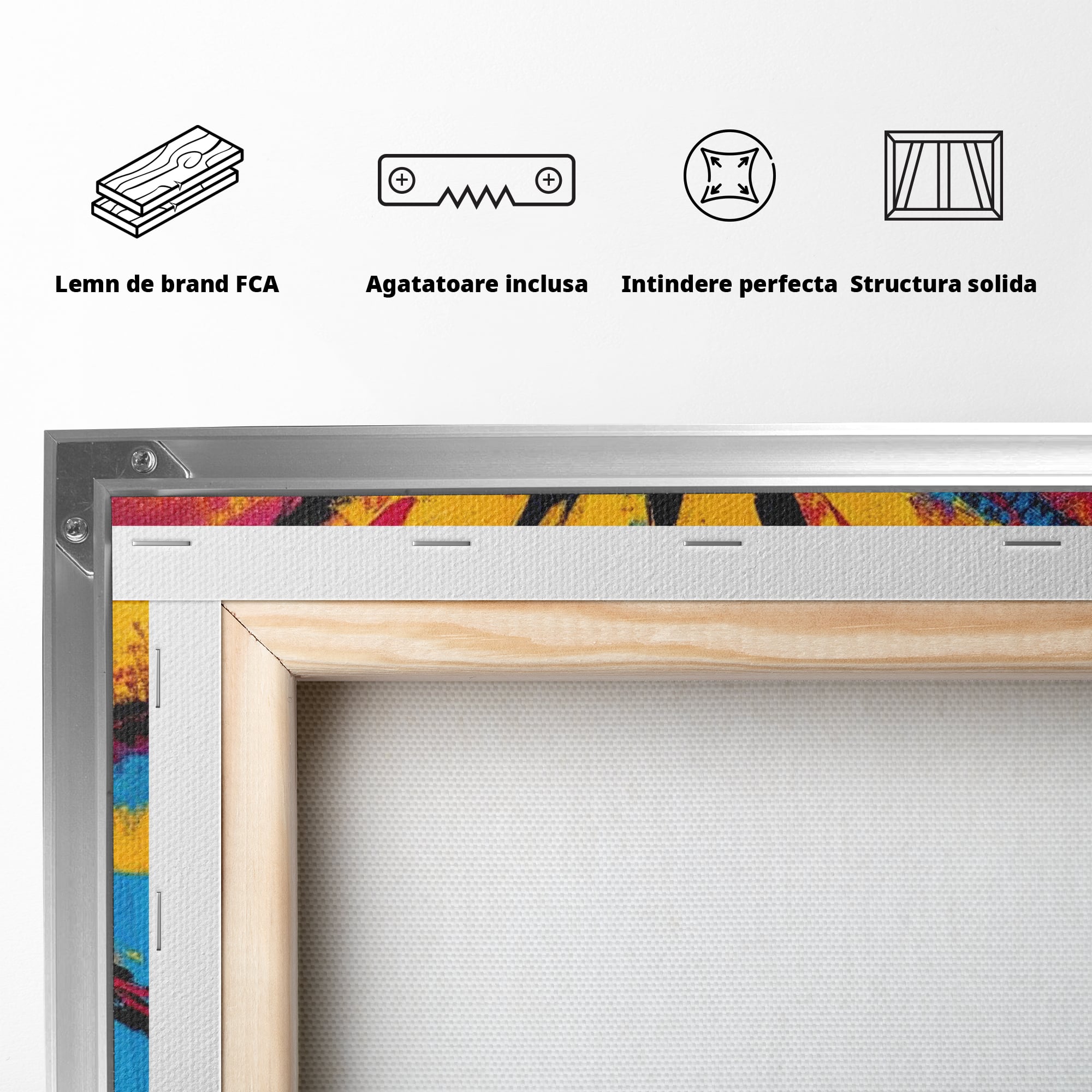 Tablou Canvas Premium LuxCanva® H1062, Sacrificiu Etern, Iisus, Contemplare, Pace Interioara, Coroana de Spini, Cer, Chip, Arta Religioasa Moderna, Living, Dormitor