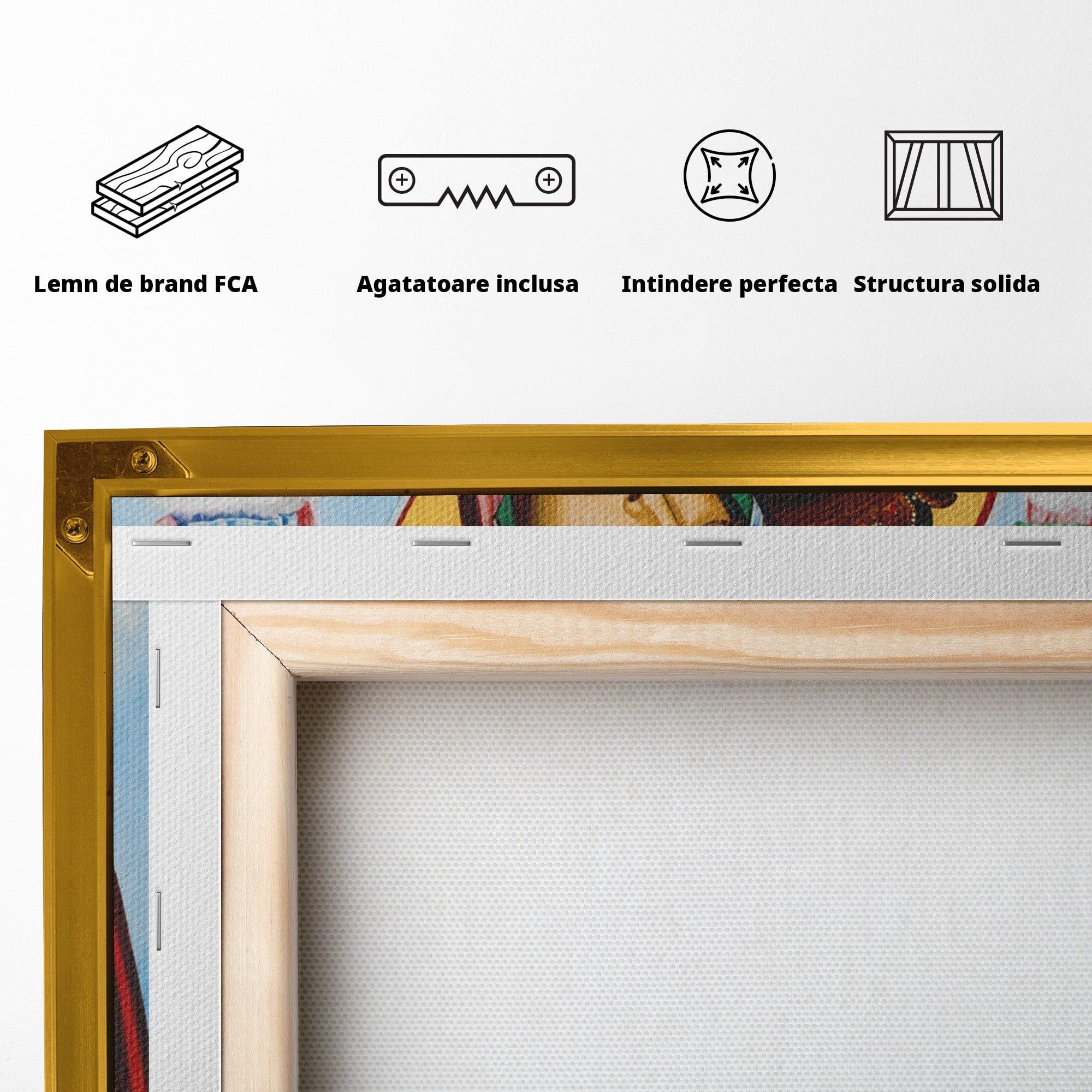 Tablou Canvas Premium LuxCanva® H1067, Maica Domnului Axionita, Icoana, Religie, Spiritualitate, Arta Sacra, Living, Dormitor, Culori Vibrante