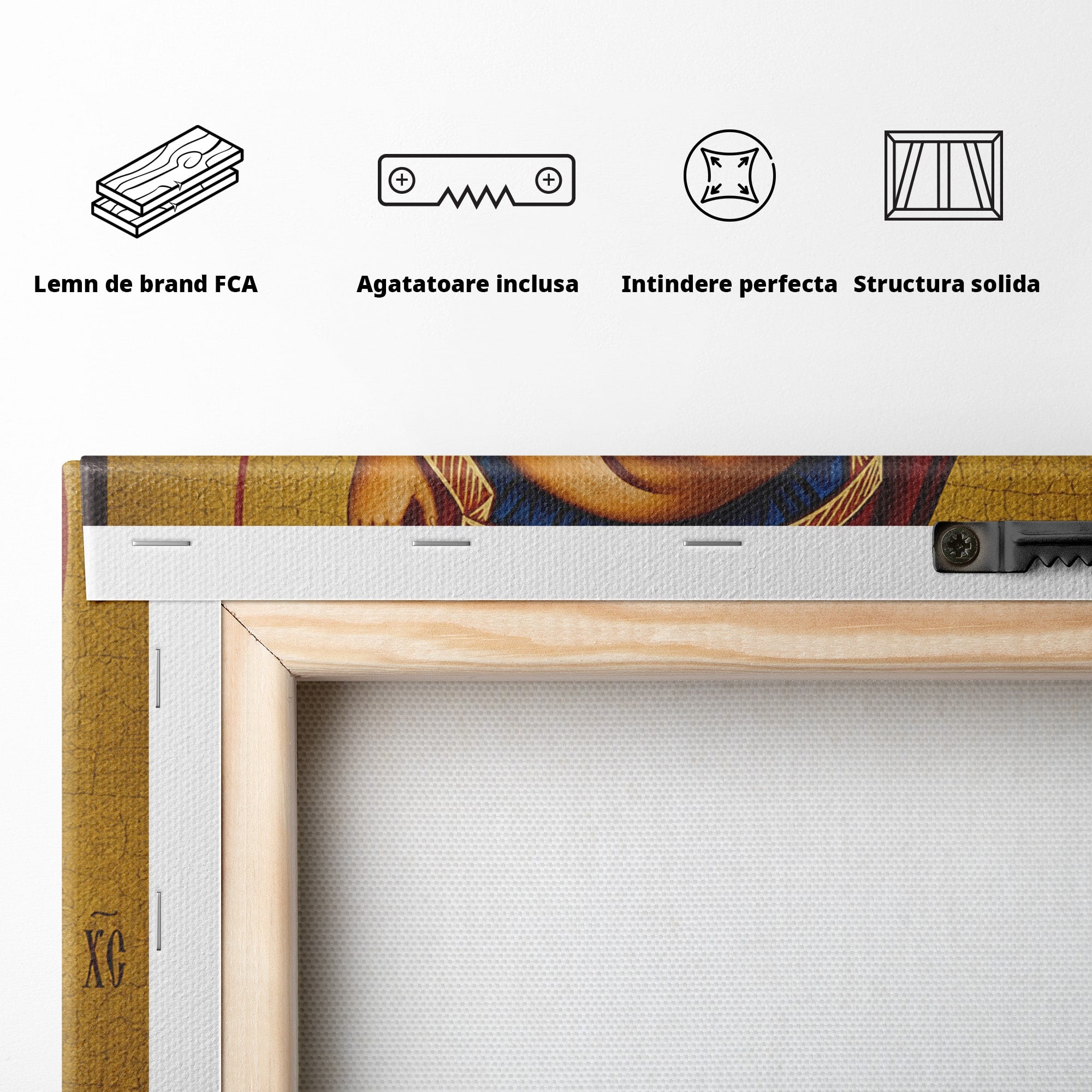 Tablou Canvas Premium LuxCanva® H1080, Icoana de Rugaciune Maica Domnului Paramythia, Icoana, Religie, Spiritualitate, Traditie, Living, Dormitor, Culori Vibrante