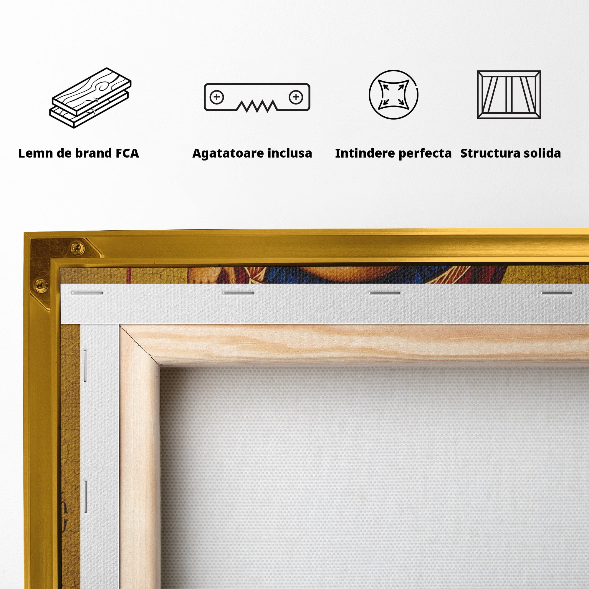 Tablou Canvas Premium LuxCanva® H1080, Icoana de Rugaciune Maica Domnului Paramythia, Icoana, Religie, Spiritualitate, Traditie, Living, Dormitor, Culori Vibrante