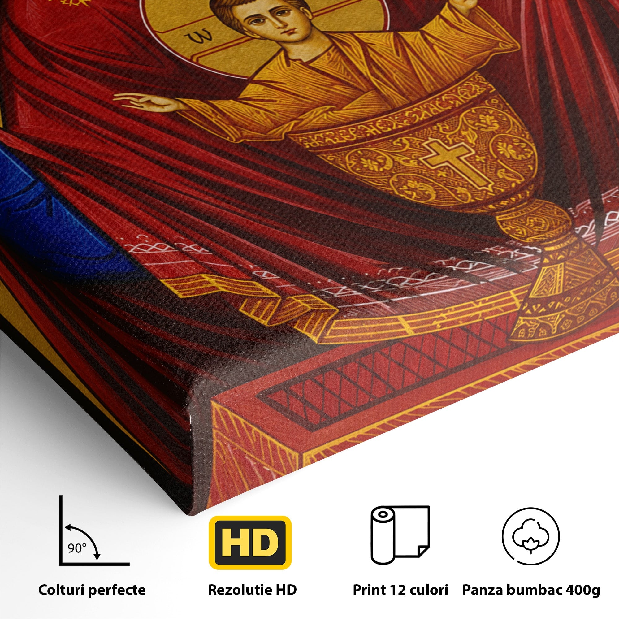 Tablou Canvas Premium LuxCanva® H1083, Icoana Protectoare Potirul Nesecat, Icoana, Bizantin, Religios, Maica Domnului, Rugaciune, Dormitor, Birou, Culori Vibrante
