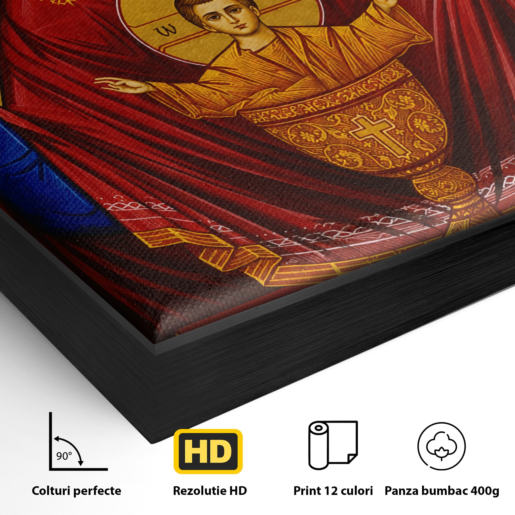 Tablou Canvas Premium LuxCanva® H1083, Icoana Protectoare Potirul Nesecat, Icoana, Bizantin, Religios, Maica Domnului, Rugaciune, Dormitor, Birou, Culori Vibrante