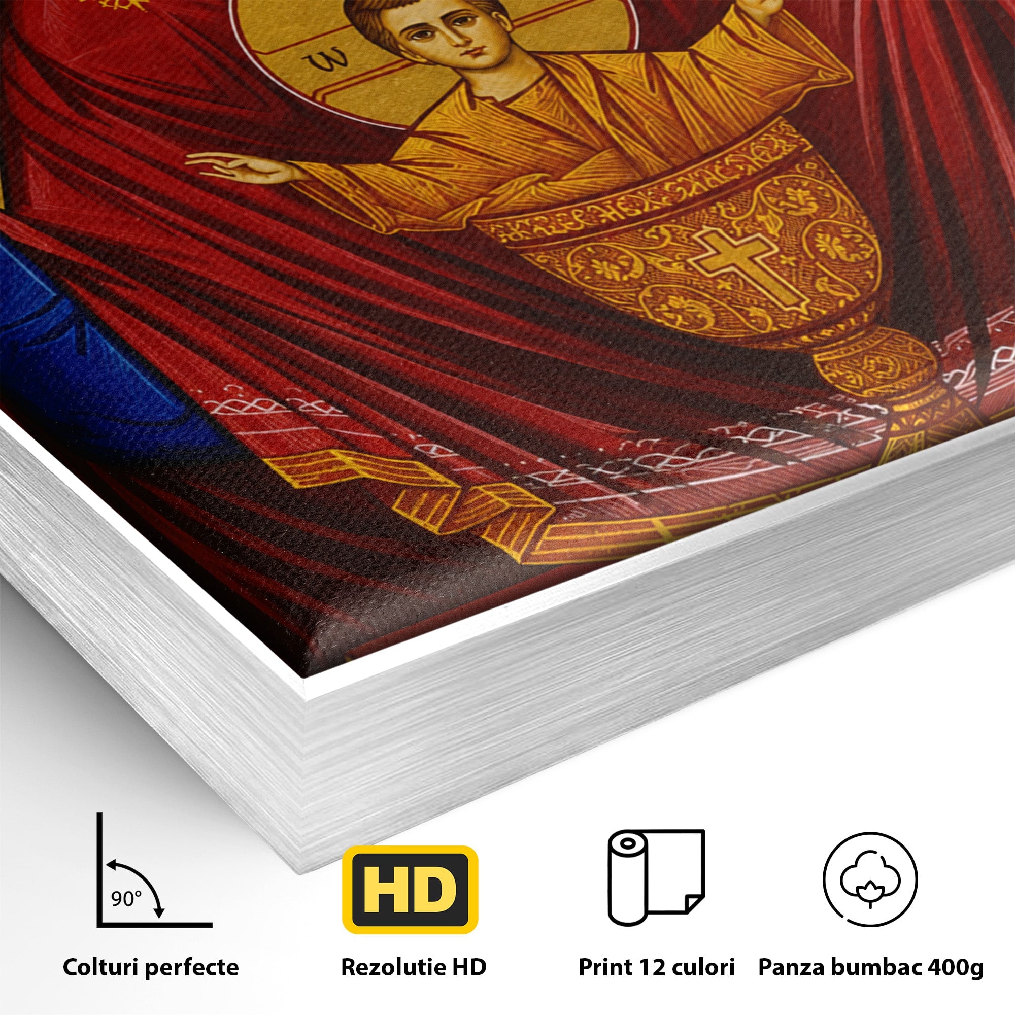 Tablou Canvas Premium LuxCanva® H1083, Icoana Protectoare Potirul Nesecat, Icoana, Bizantin, Religios, Maica Domnului, Rugaciune, Dormitor, Birou, Culori Vibrante