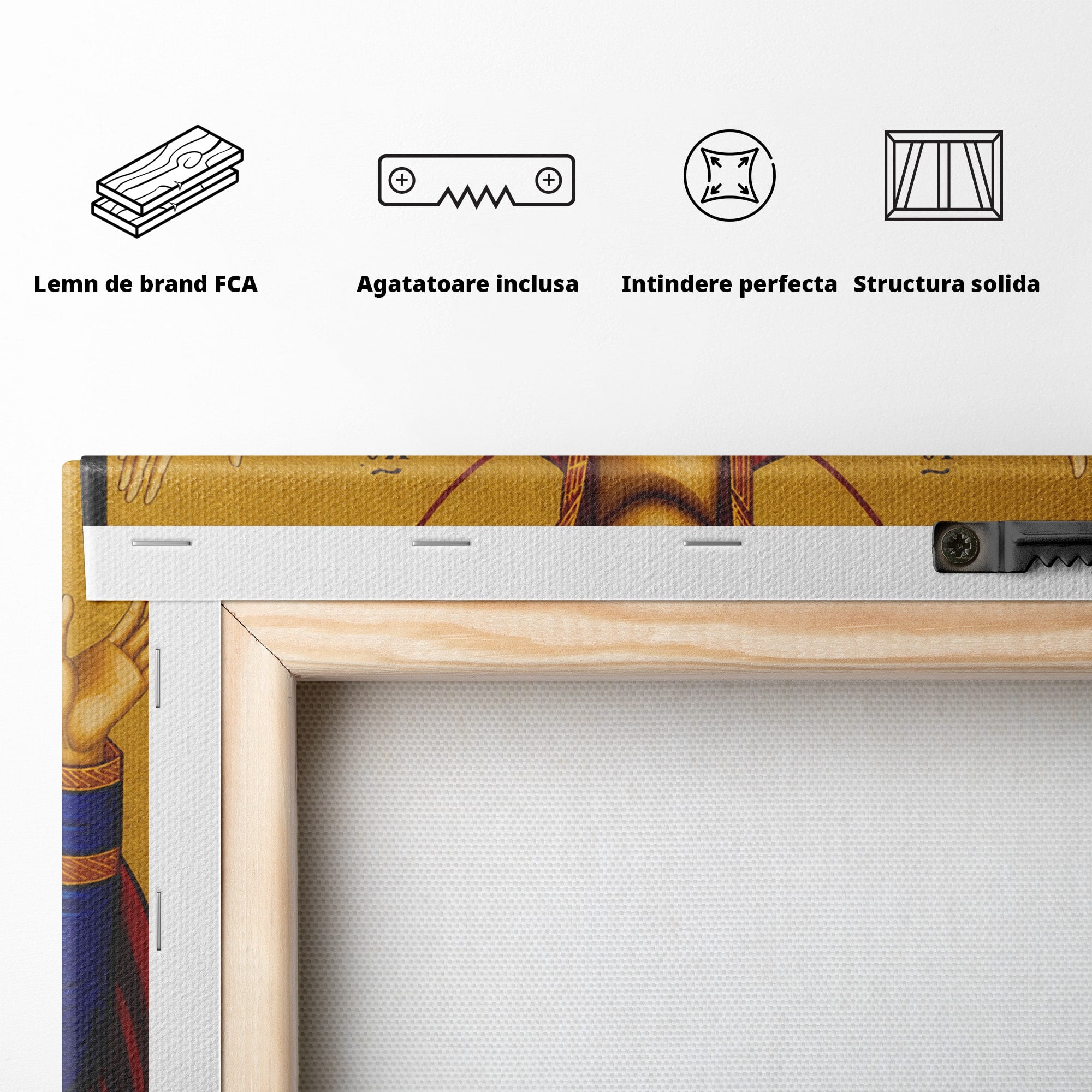 Tablou Canvas Premium LuxCanva® H1083, Icoana Protectoare Potirul Nesecat, Icoana, Bizantin, Religios, Maica Domnului, Rugaciune, Dormitor, Birou, Culori Vibrante