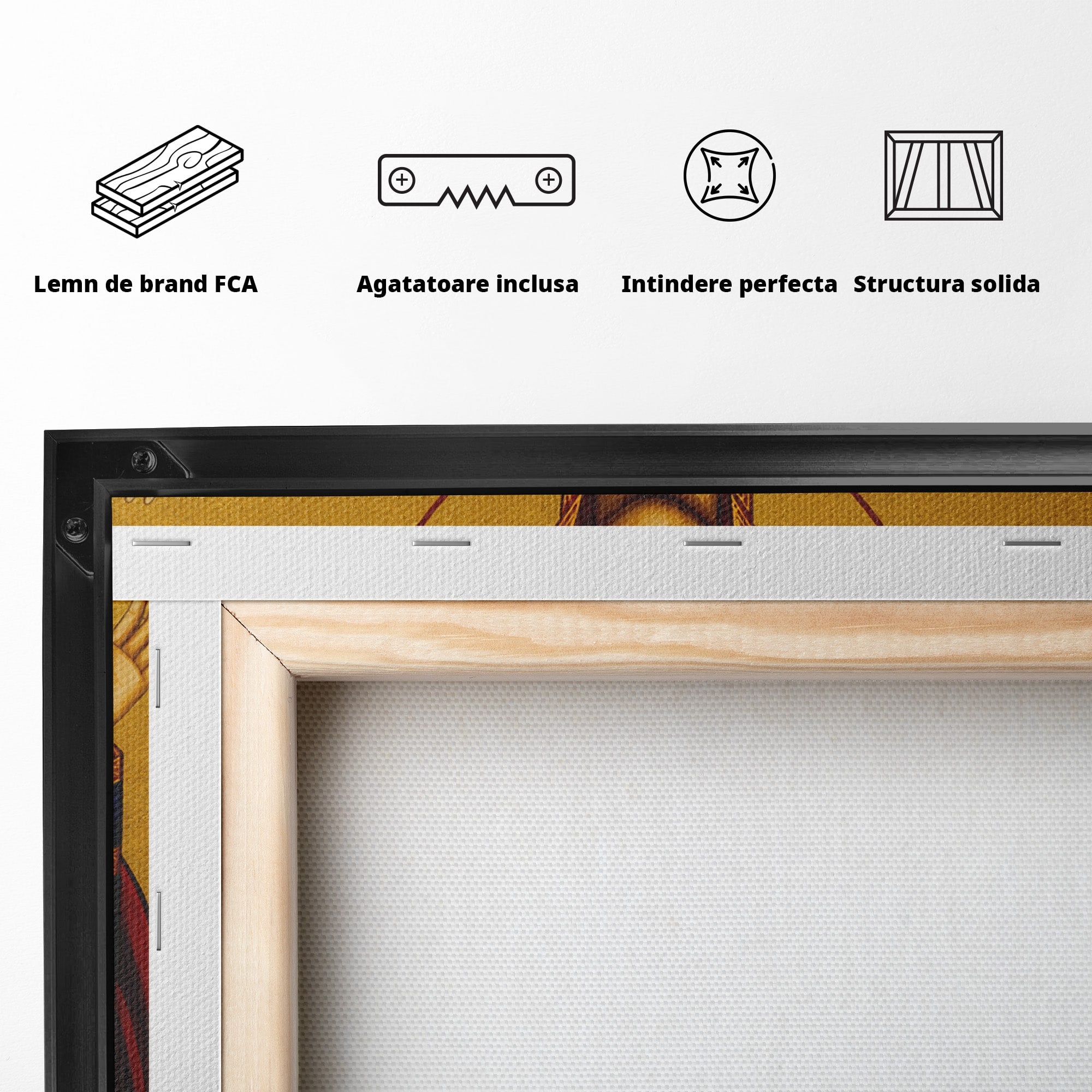 Tablou Canvas Premium LuxCanva® H1083, Icoana Protectoare Potirul Nesecat, Icoana, Bizantin, Religios, Maica Domnului, Rugaciune, Dormitor, Birou, Culori Vibrante